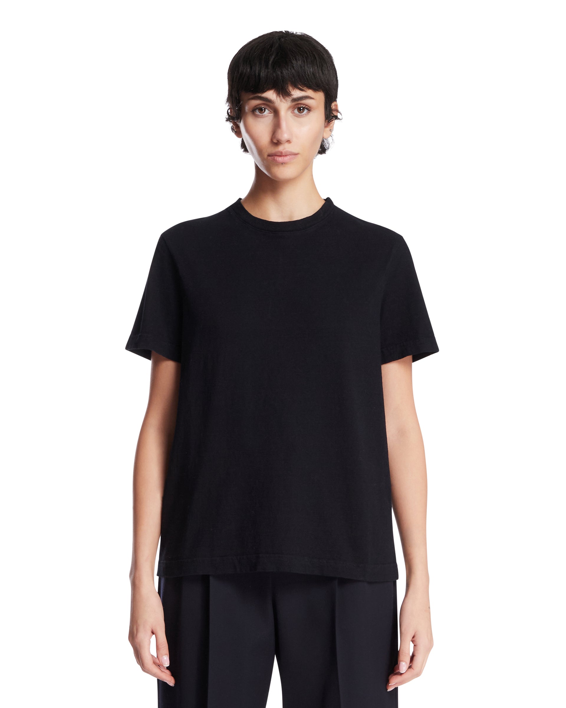 Blue Serata Cotton T-Shirt The row – Гарантія оригінальності – боковий вид