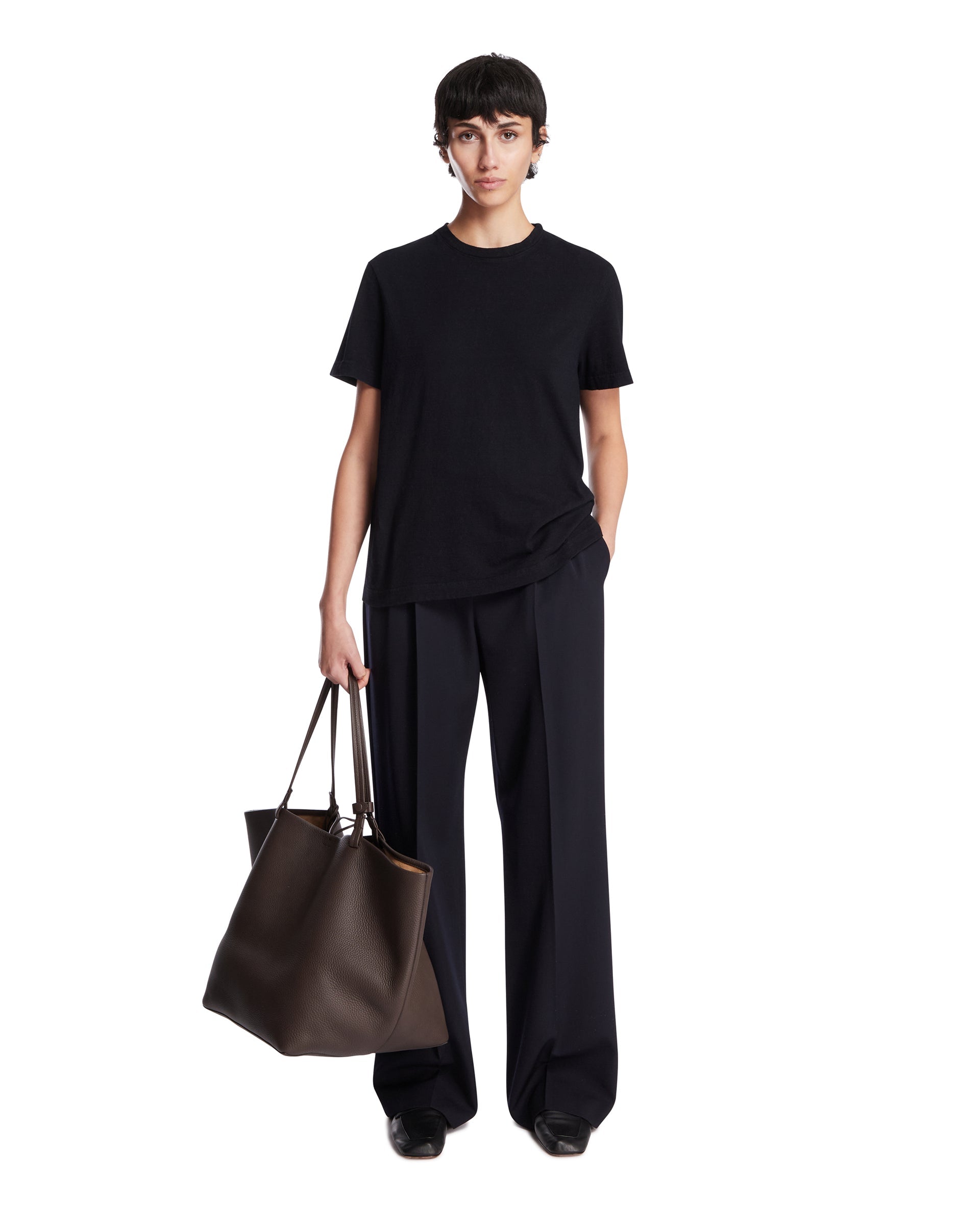 Blue Serata Cotton T-Shirt The row – Гарантія оригінальності – детальний вид