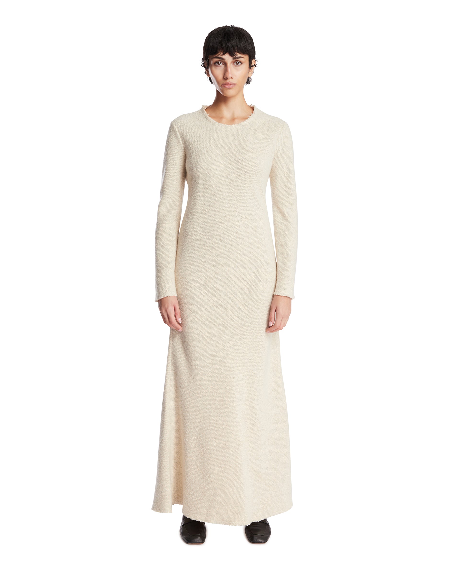 White Cashmere And Silk Dress The row оригінал – Купити в Україні – боковий вид