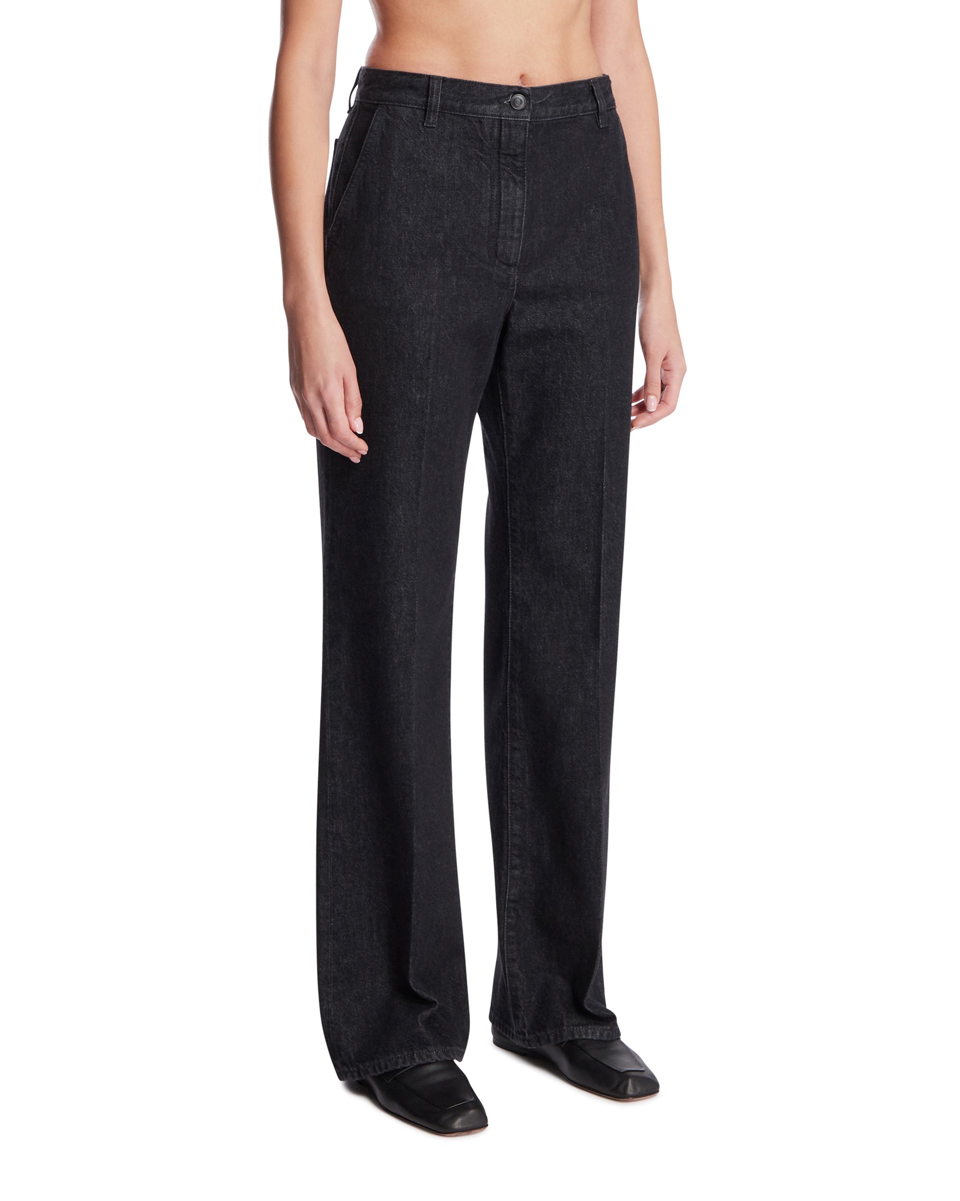 Black Cotton High-Rise Jeans The row – Гарантія оригінальності – вид ззаду