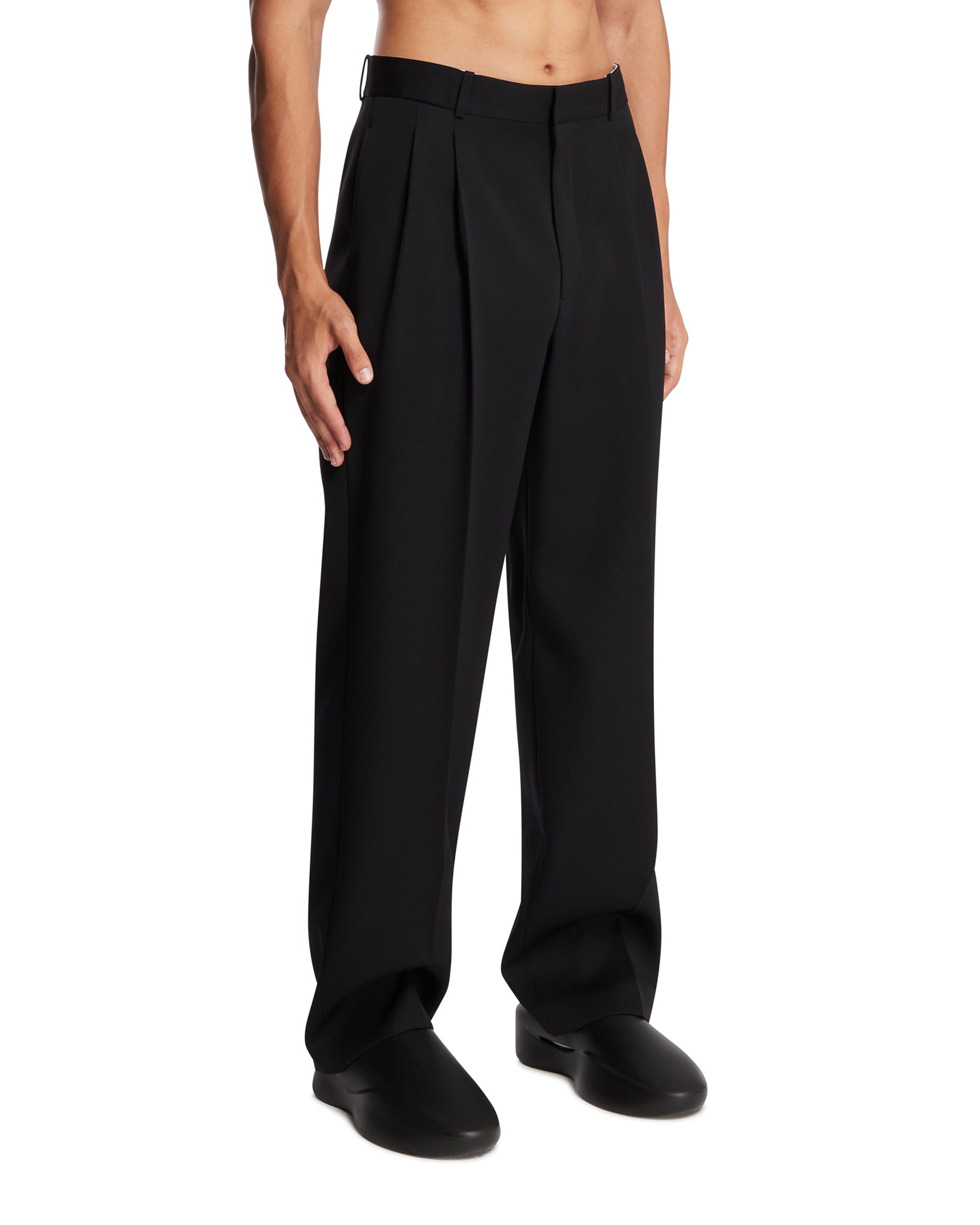 Black Zev Wool Trousers - THE ROW