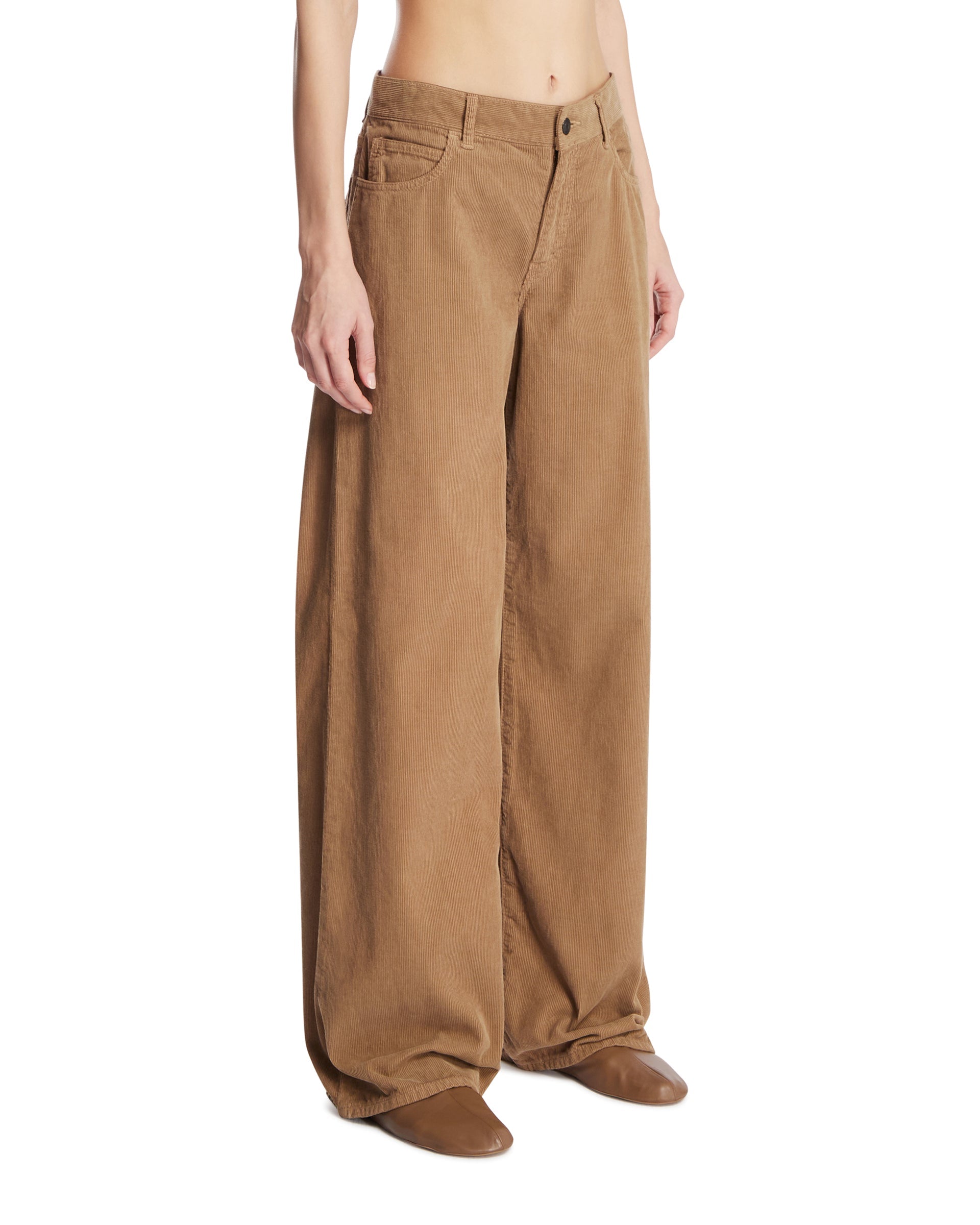 Beige Eglitta Corduroy Pants The row – Гарантія оригінальності – вид ззаду