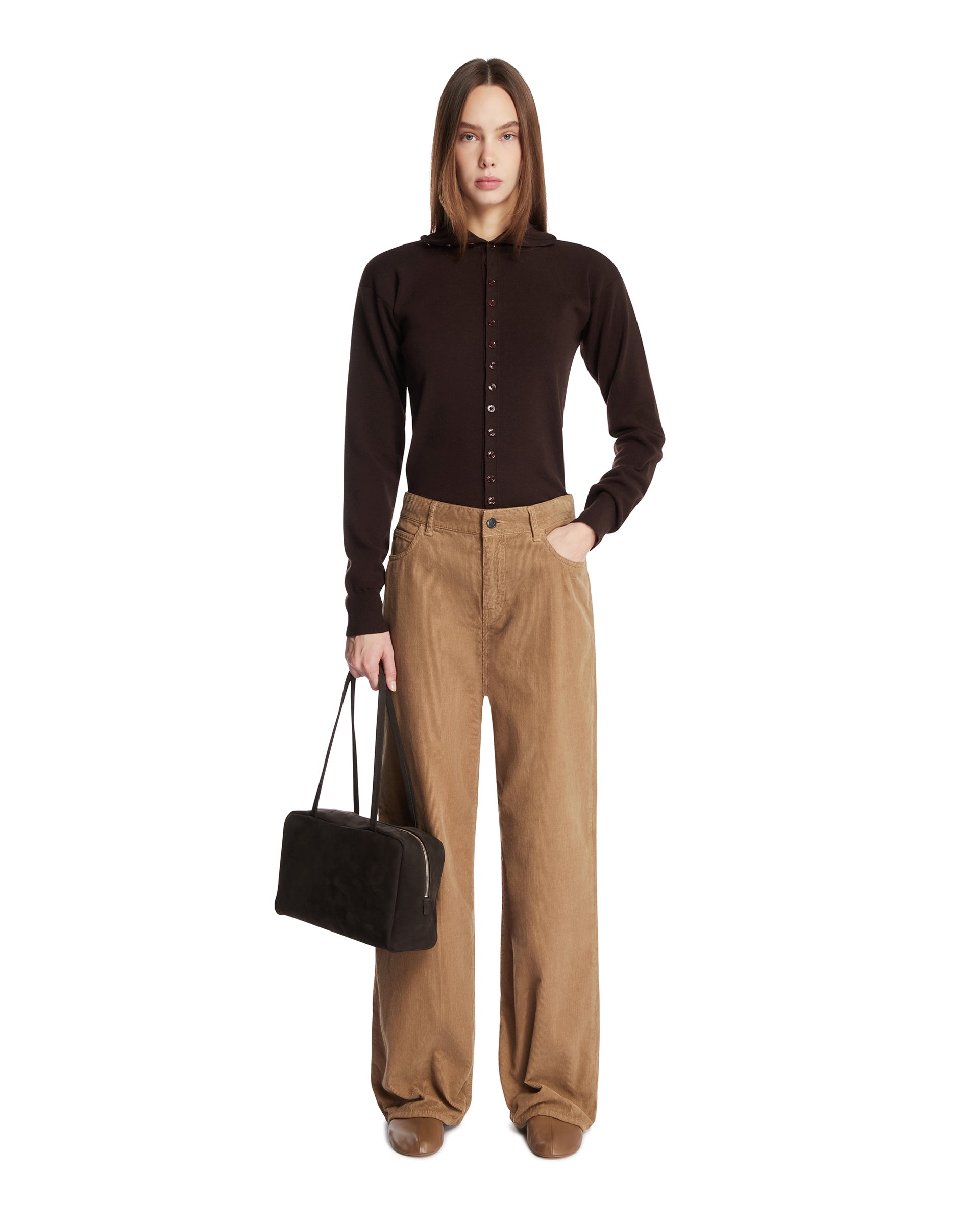 Beige Eglitta Corduroy Pants The row – Гарантія оригінальності – детальний вид
