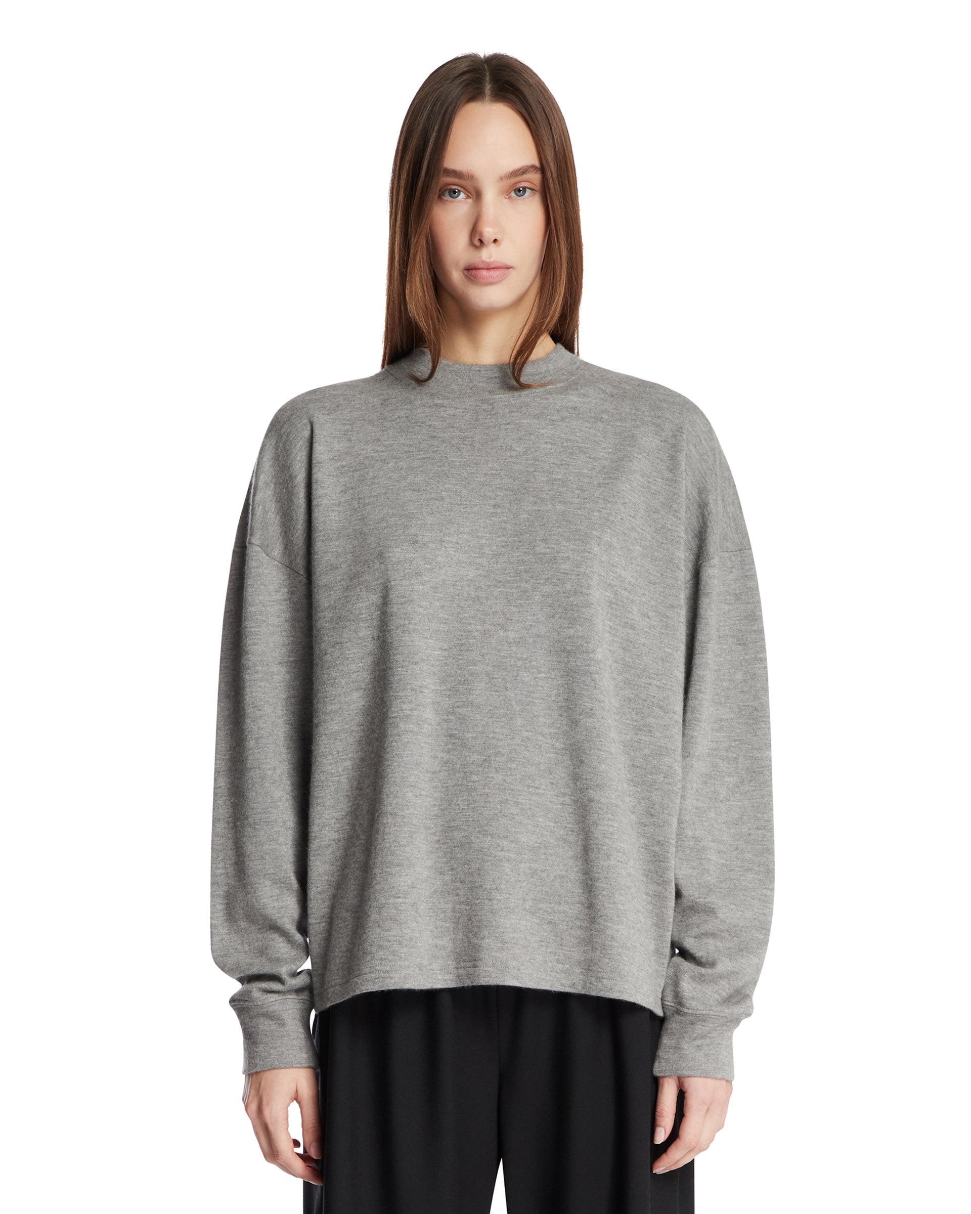 Gray Cashmere Crewneck Sweater The row – Гарантія оригінальності – боковий вид