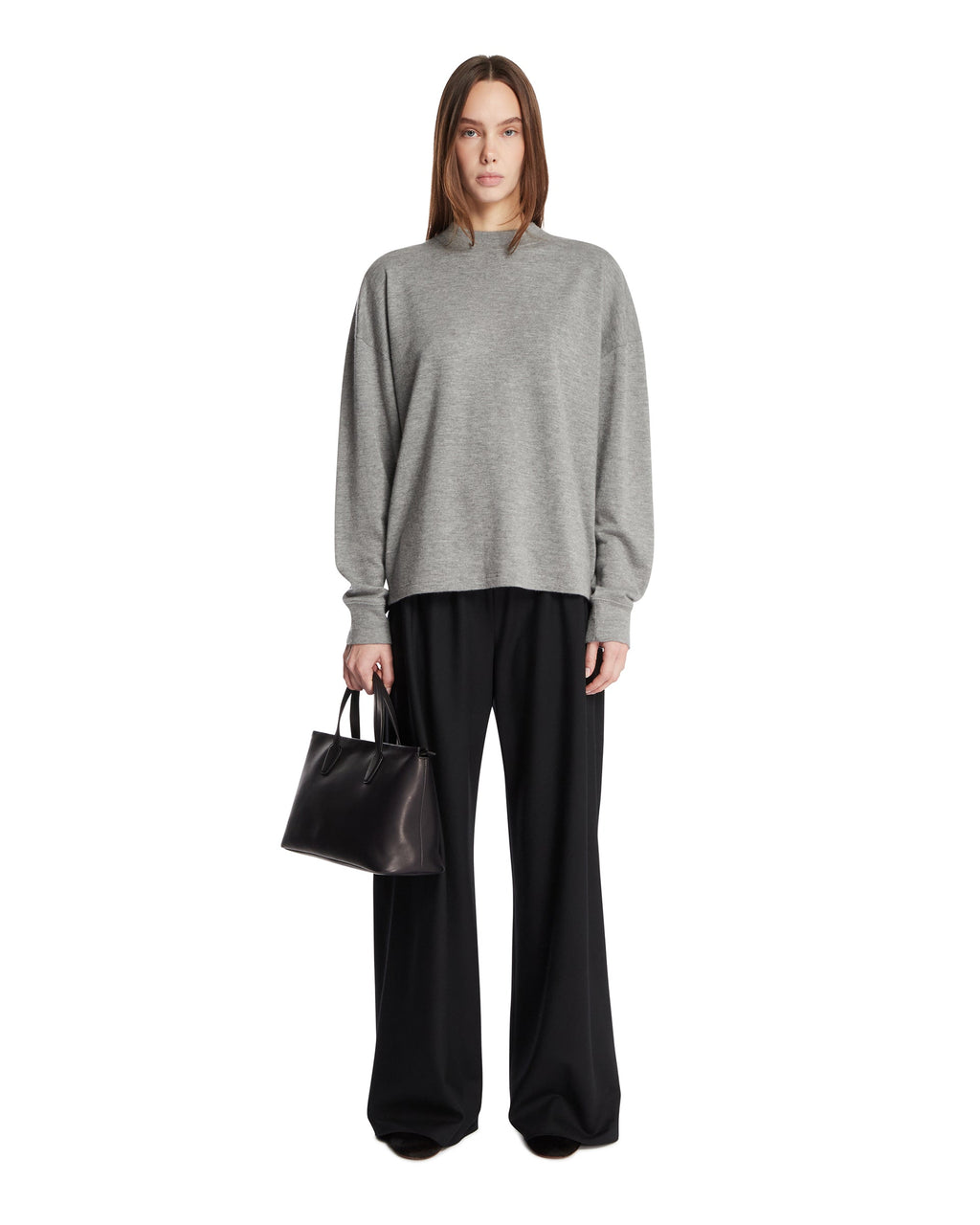 Gray Cashmere Crewneck Sweater The row – Гарантія оригінальності – детальний вид