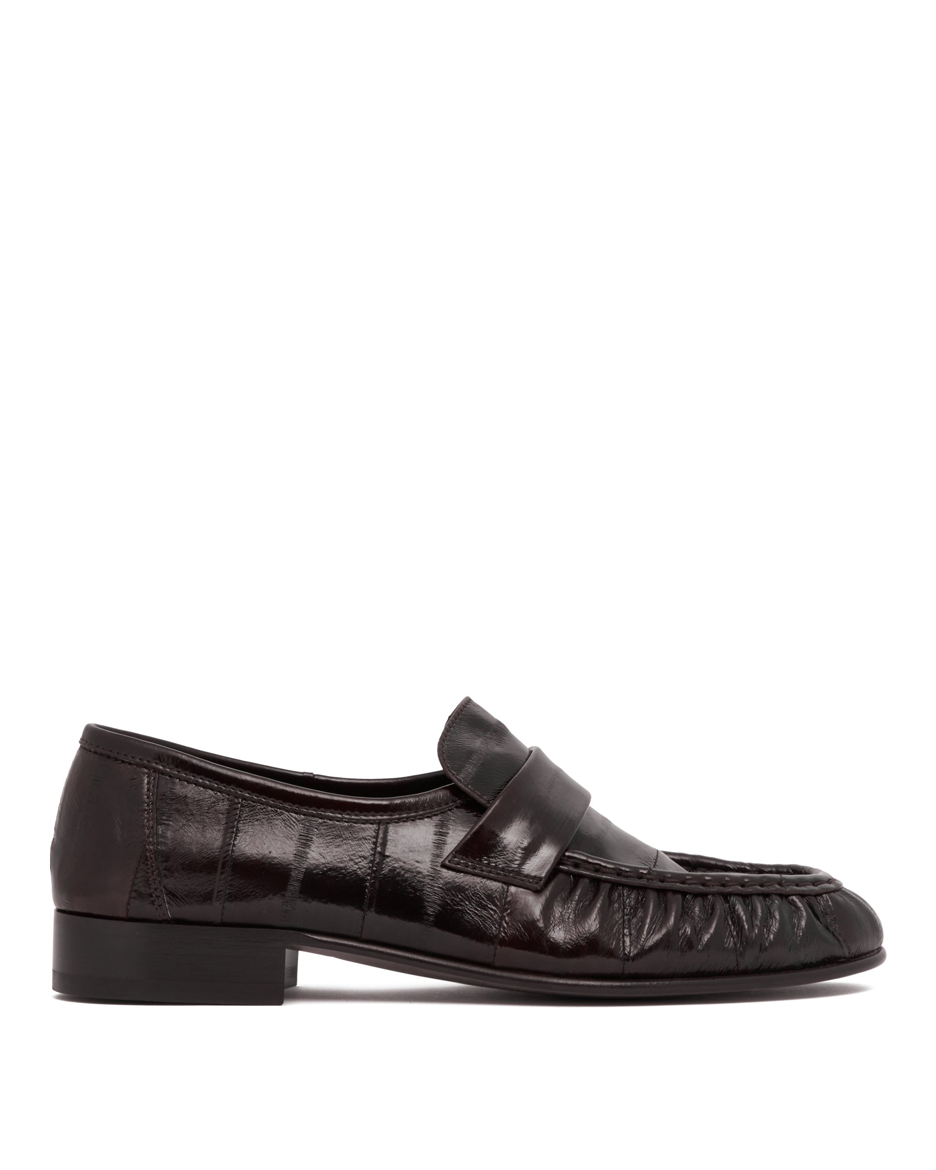 Brown Eelskin Loafers - THE ROW