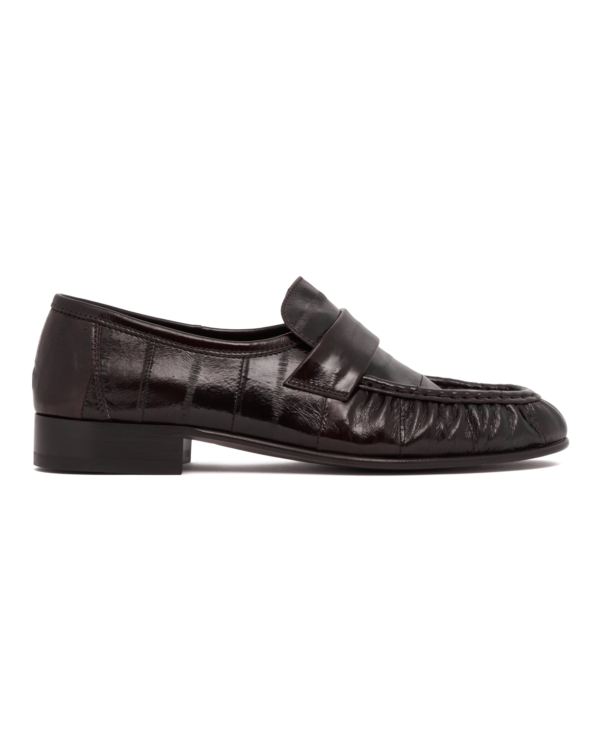 Brown Eelskin Loafers - THE ROW