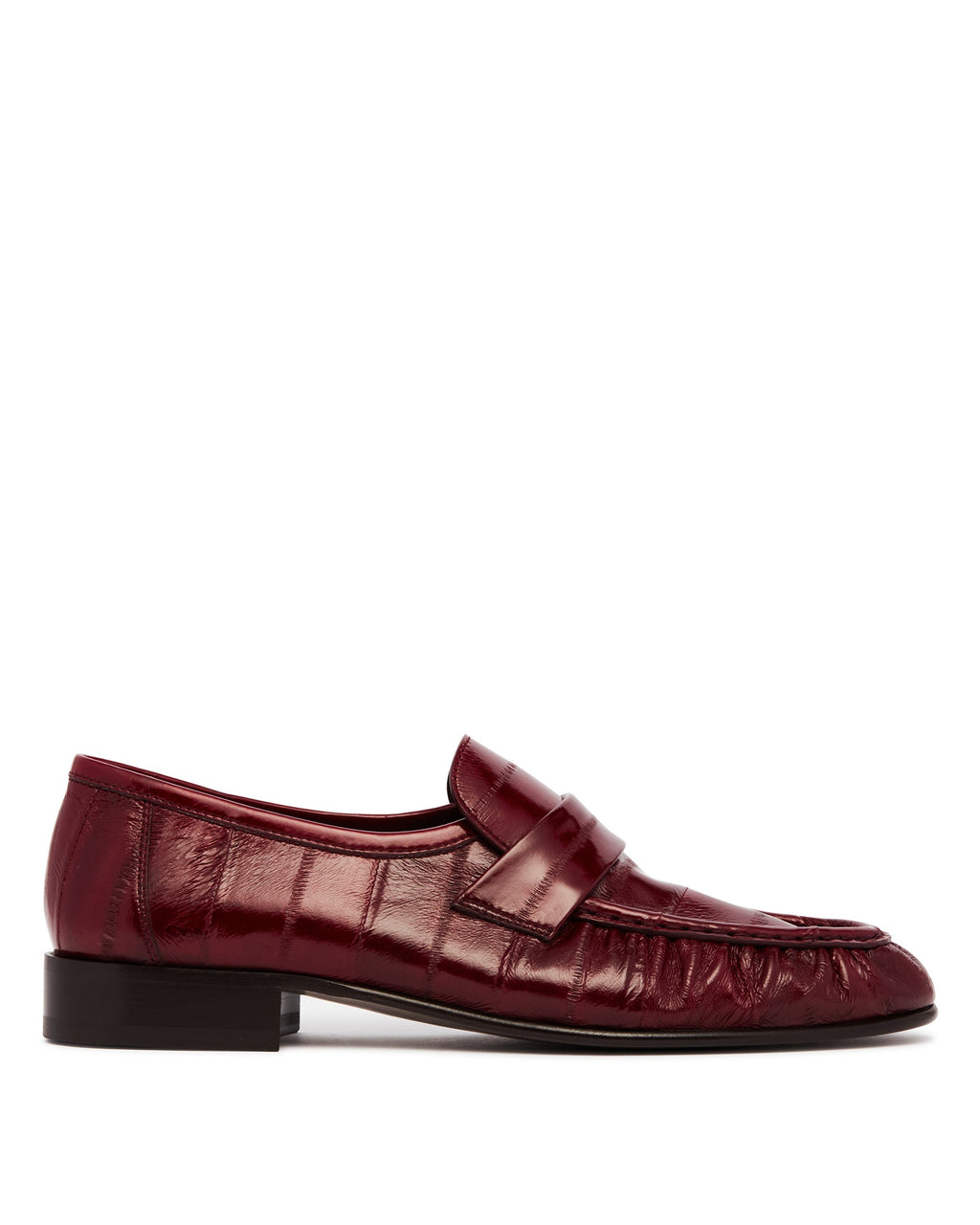 Burgundy Patent Leather Loafers The row – Гарантія оригінальності – боковий вид