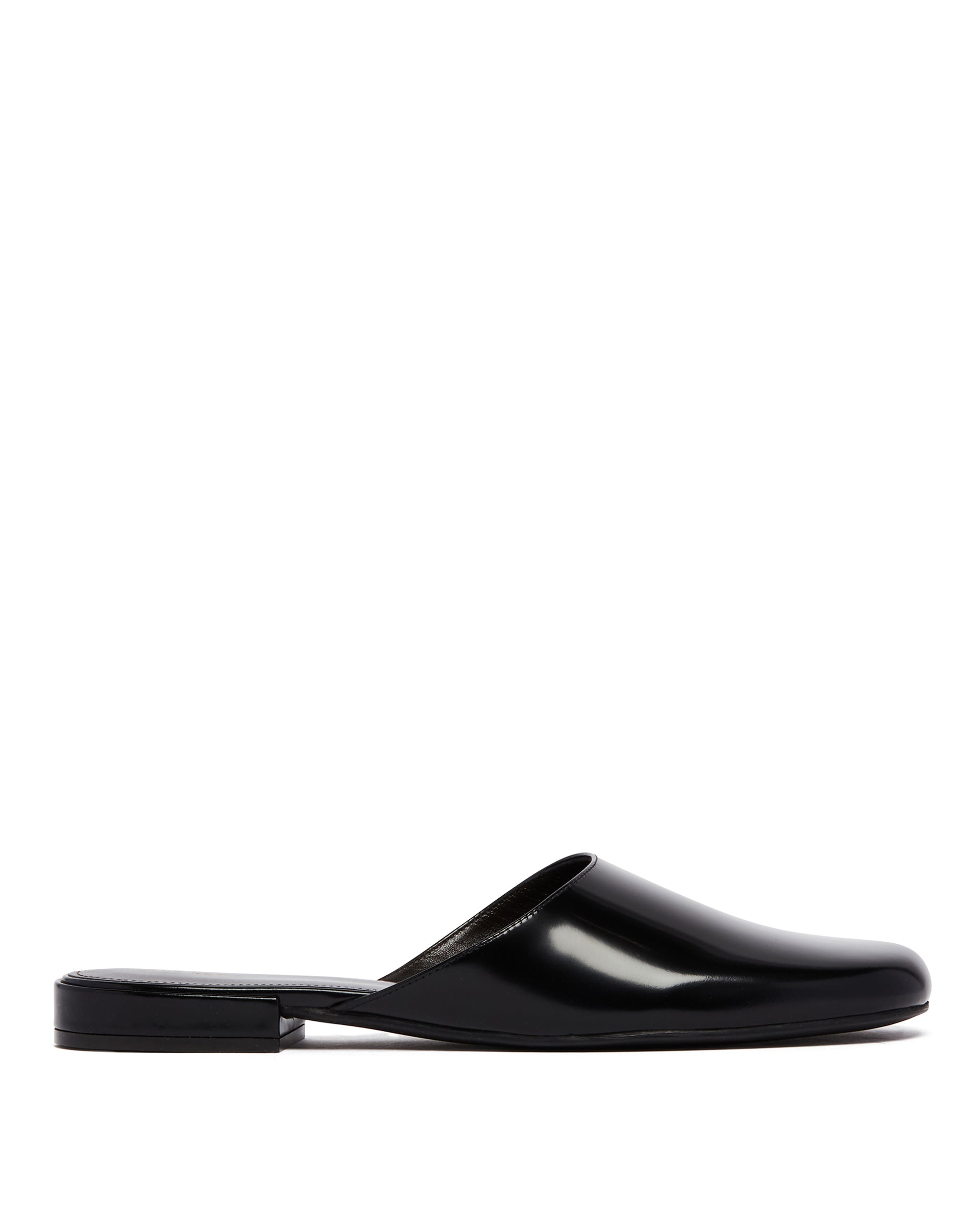 Black Penelope Leather Mules The row – Гарантія оригінальності – боковий вид