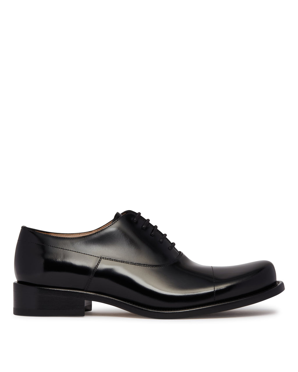 Black Leather Lace-Up Shoes The row – Гарантія оригінальності – боковий вид