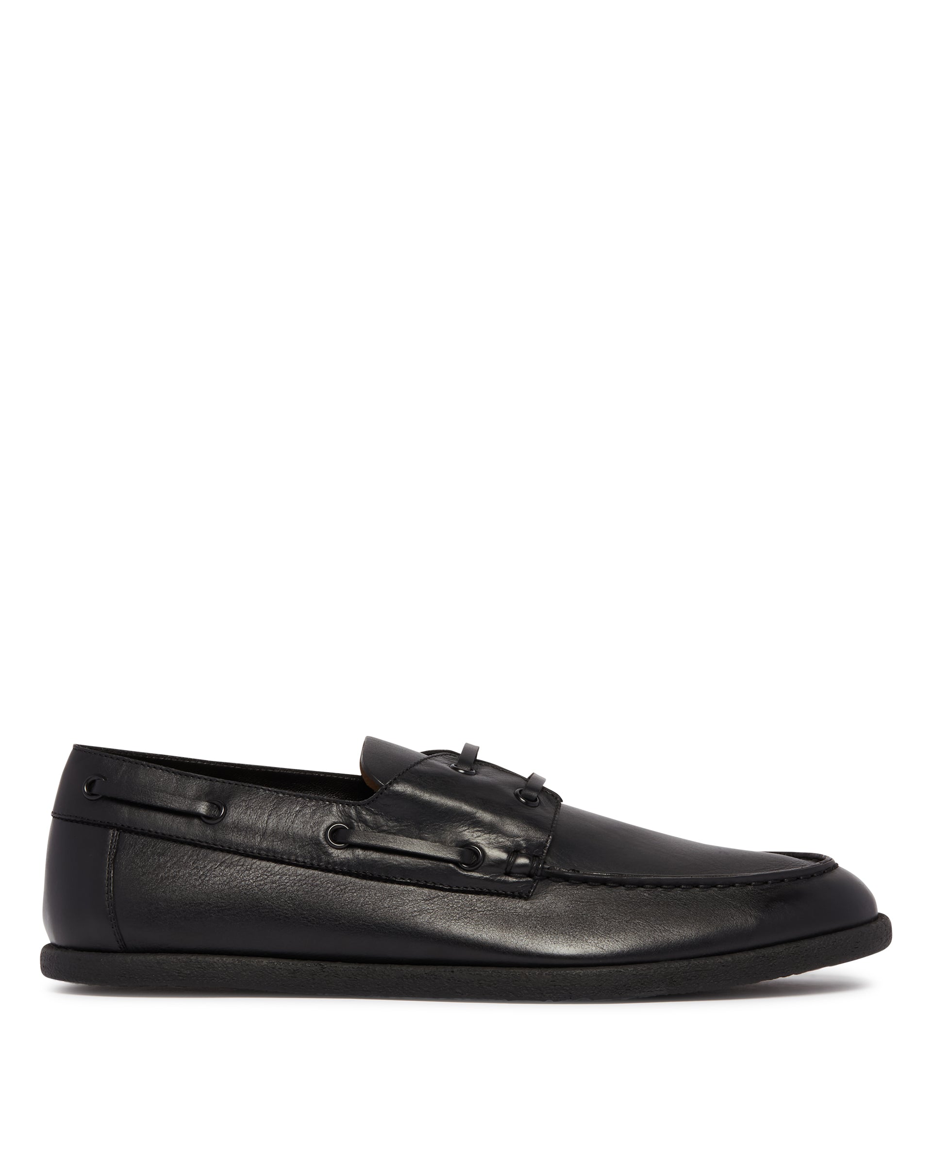 Black Leather Loafers The row оригінал – Купити в Україні – боковий вид
