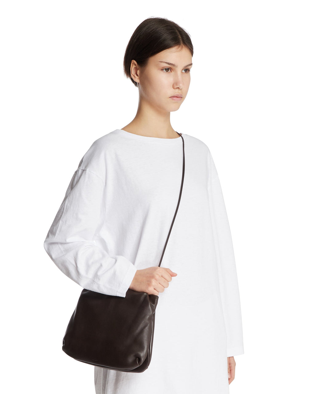 Оригінальна Brown Large Leather Bourse Pouch The row – детальний вид
