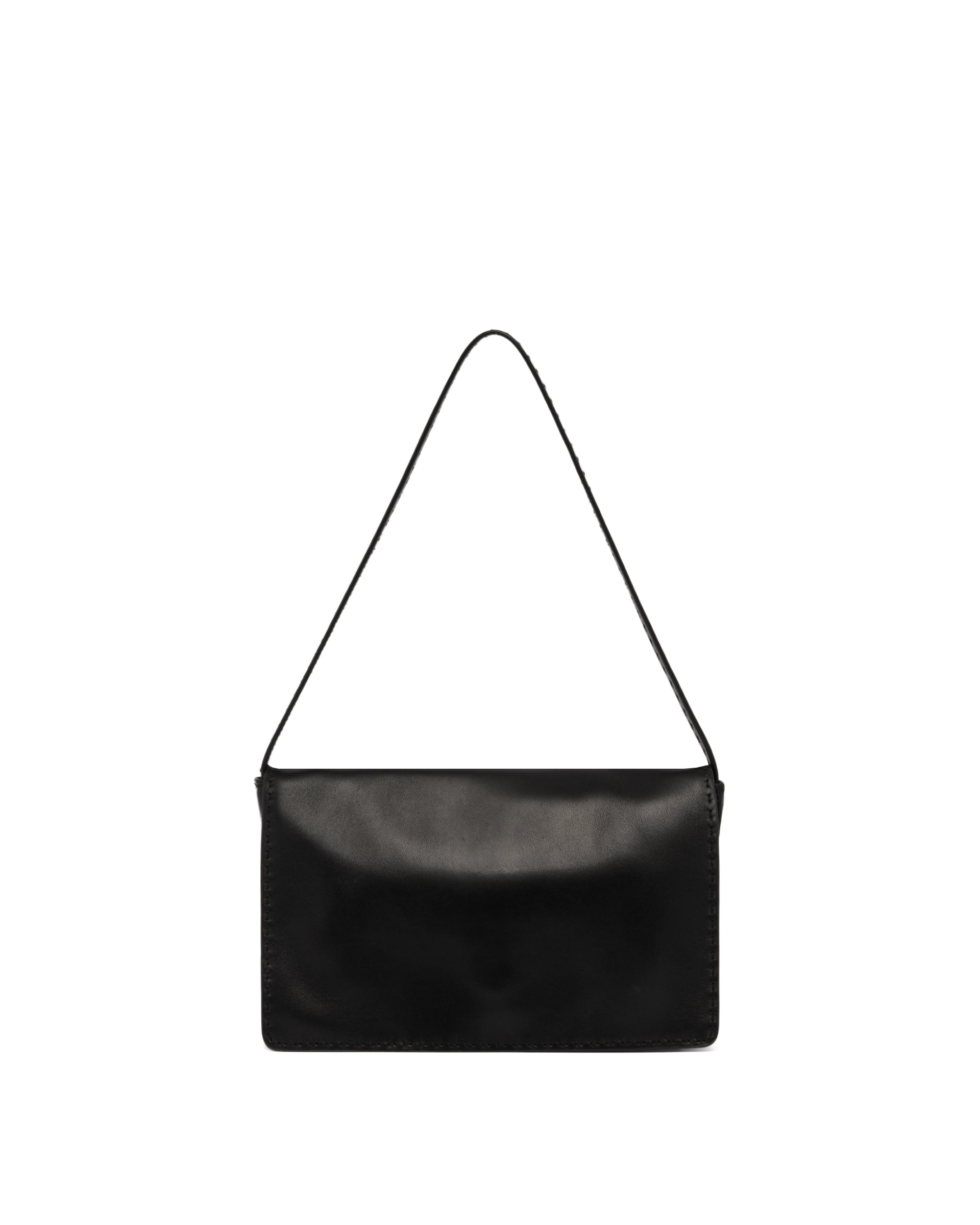 Оригінальна Black Leather Shoulder Bag The row – боковий вид