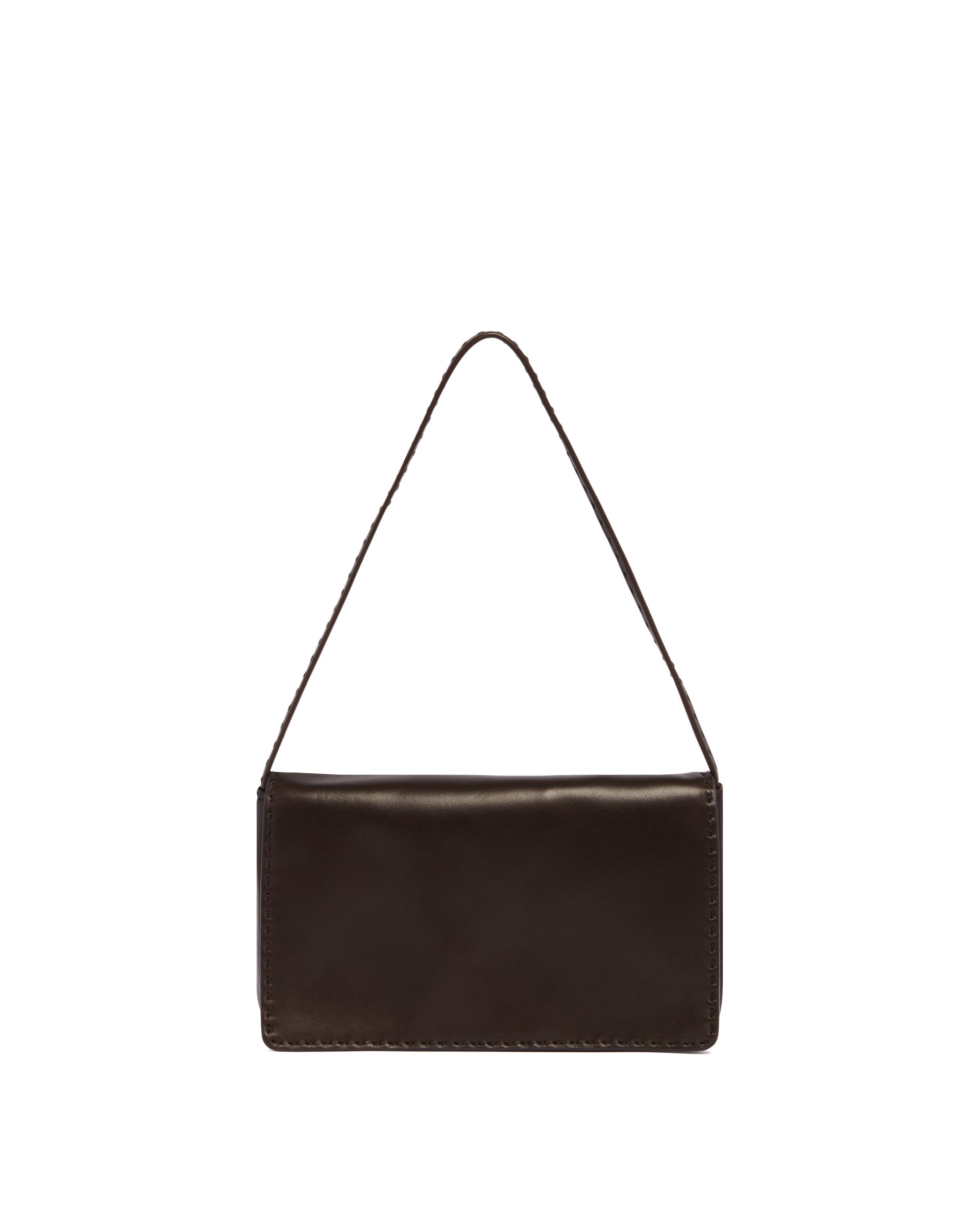 Оригінальна Brown Nuance Leather Shoulder Bag The row – боковий вид