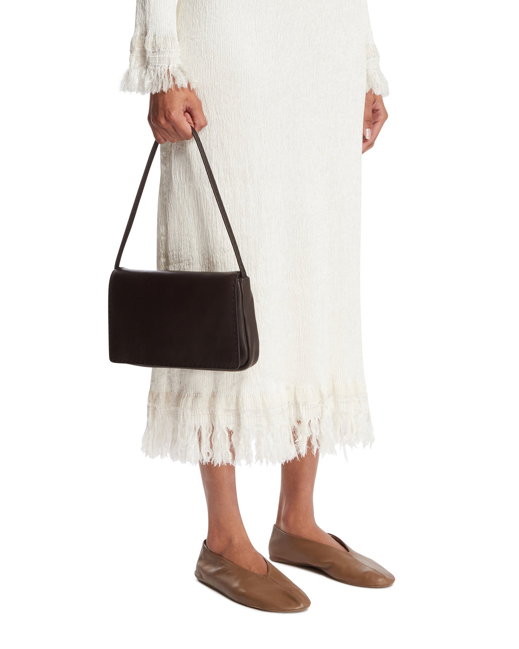 Оригінальна Brown Nuance Leather Shoulder Bag The row – детальний вид