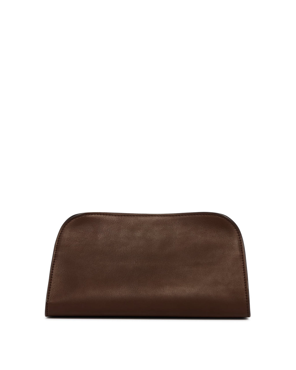 Brown Peggy Leather Clutch The row – Гарантія оригінальності – боковий вид