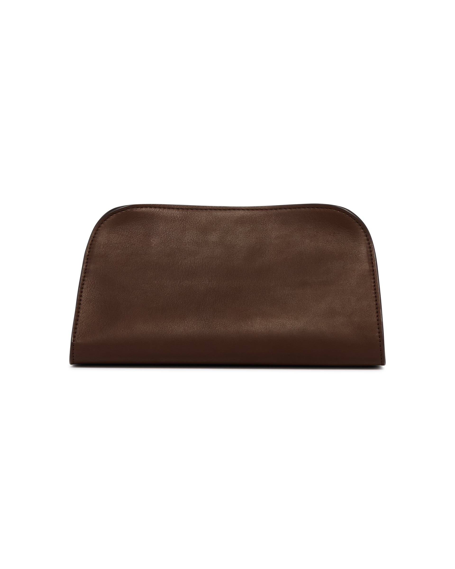Brown Peggy Leather Clutch The row – Гарантія оригінальності – вид ззаду