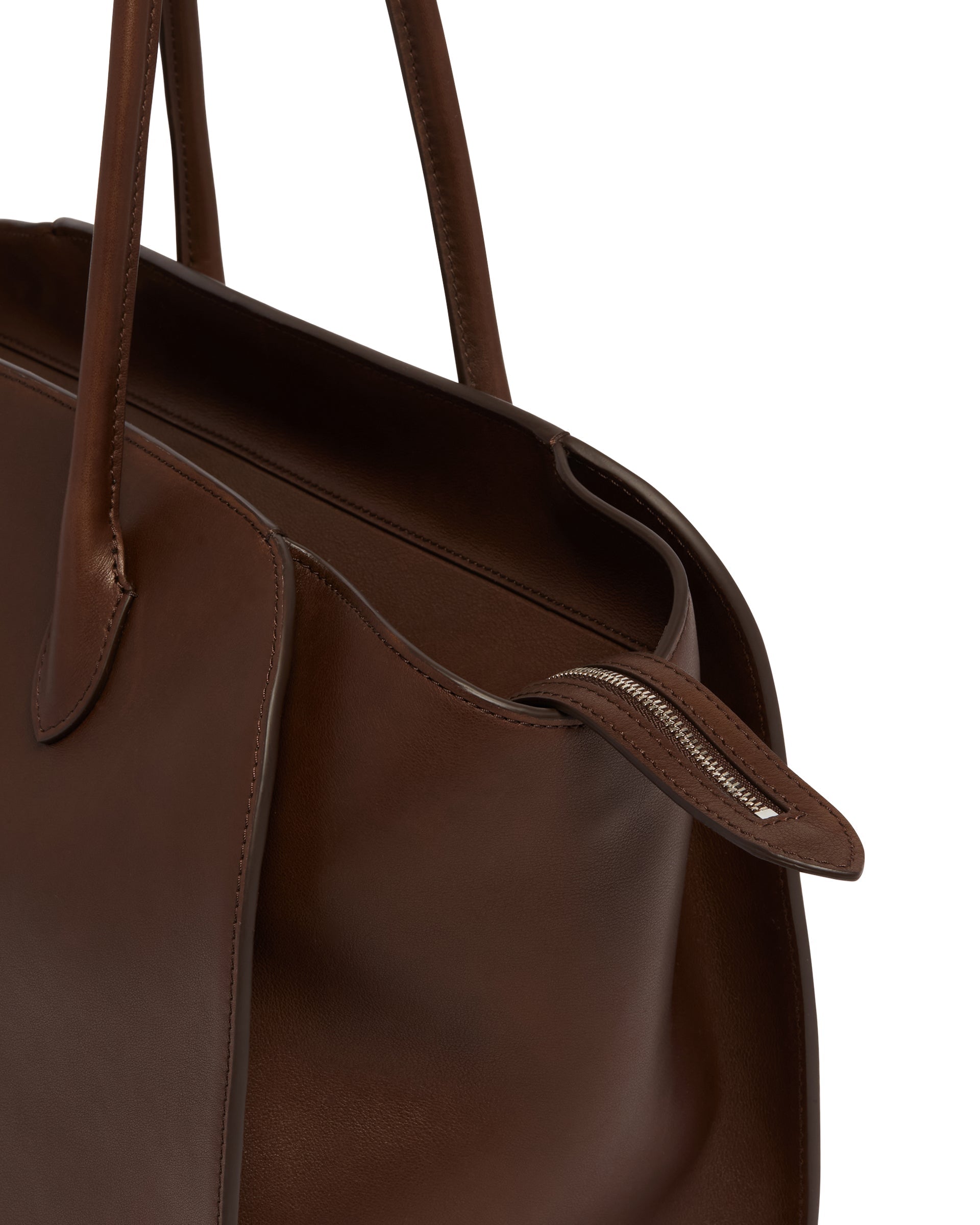 Brown Marlo 14 Leather Bag The row оригінал – Купити в Україні – збільшений вид
