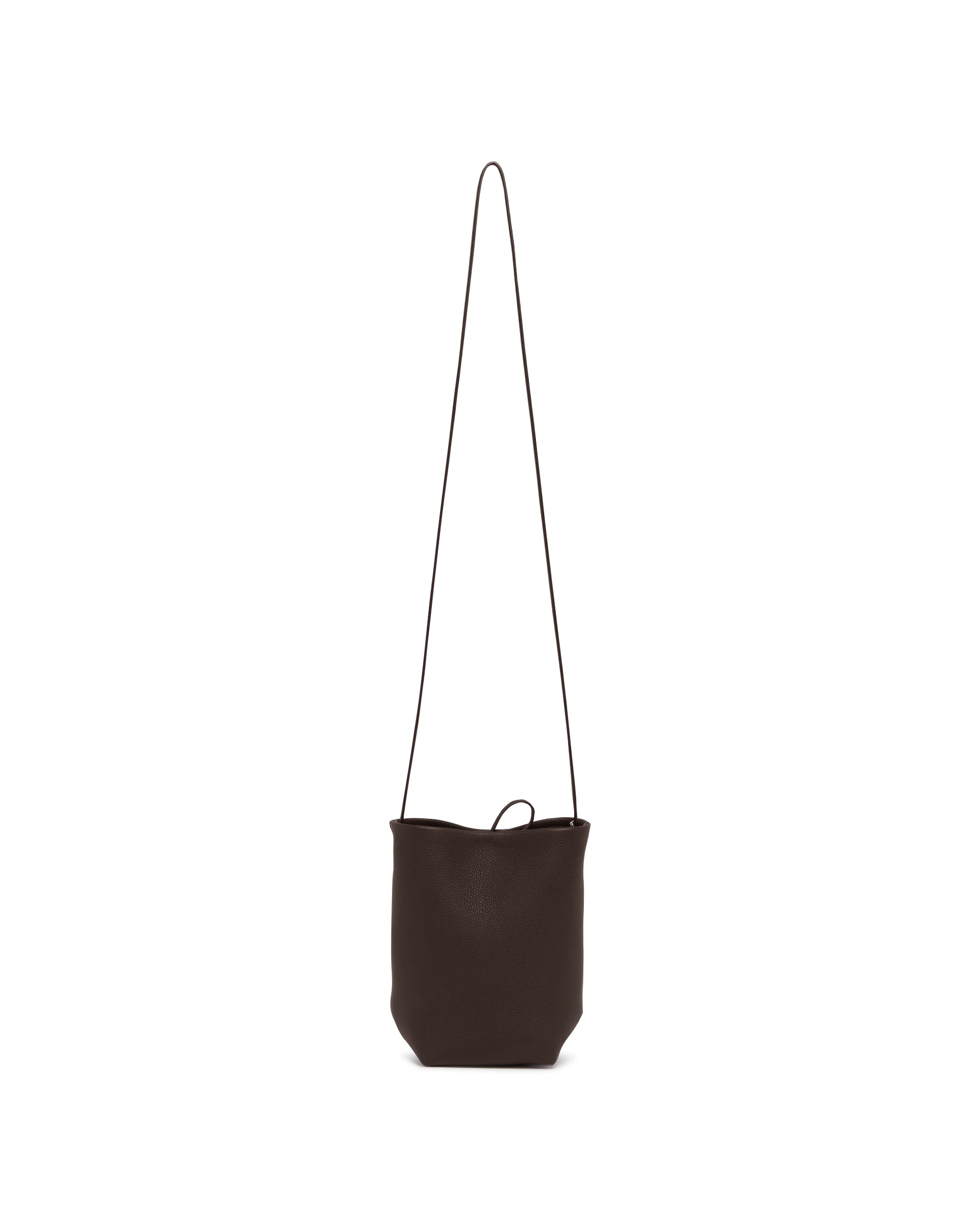 Dark Brown Leather Shoulder Bag The row оригінал – Купити в Україні – вид ззаду