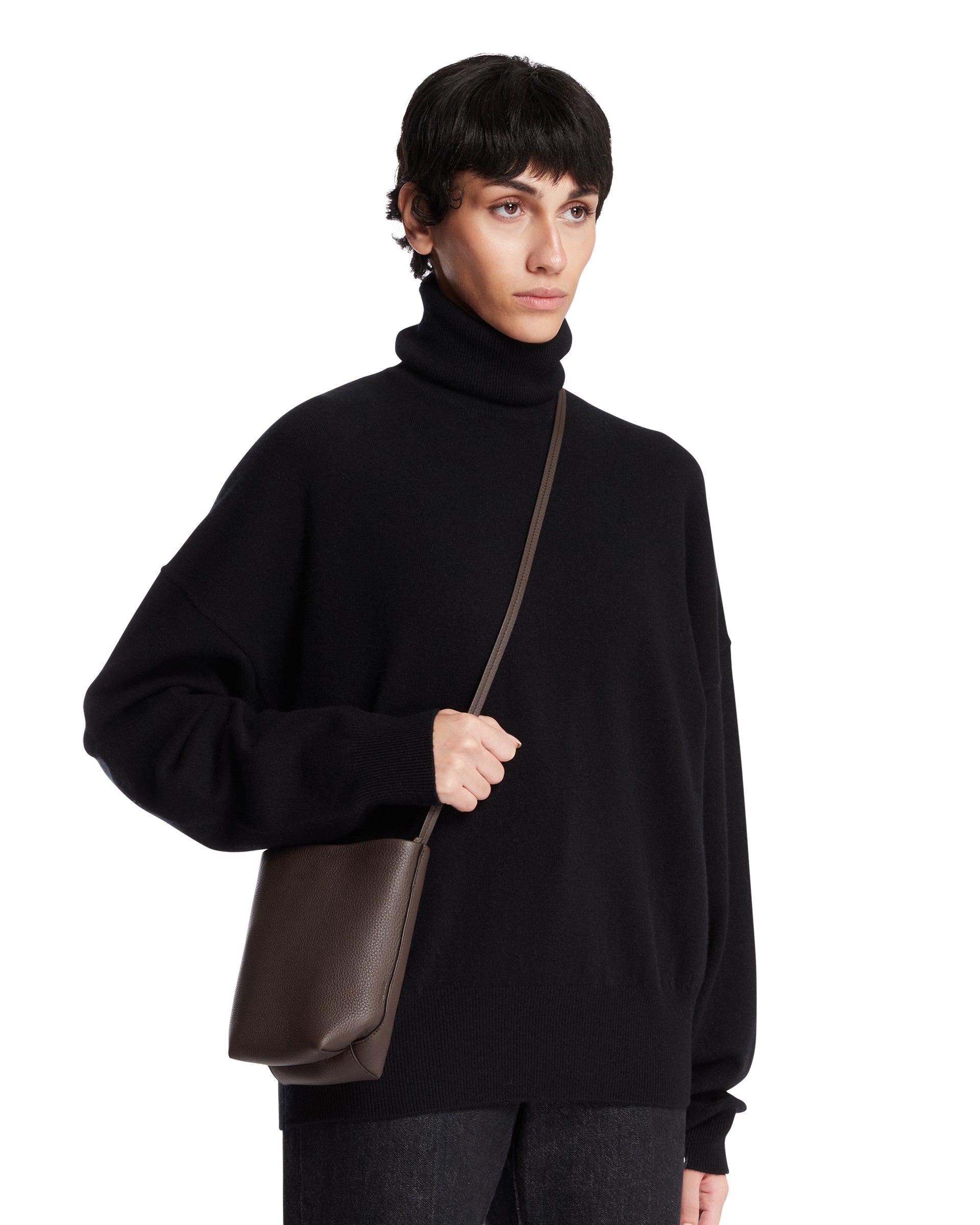 Dark Brown Leather Shoulder Bag The row оригінал – Купити в Україні – детальний вид