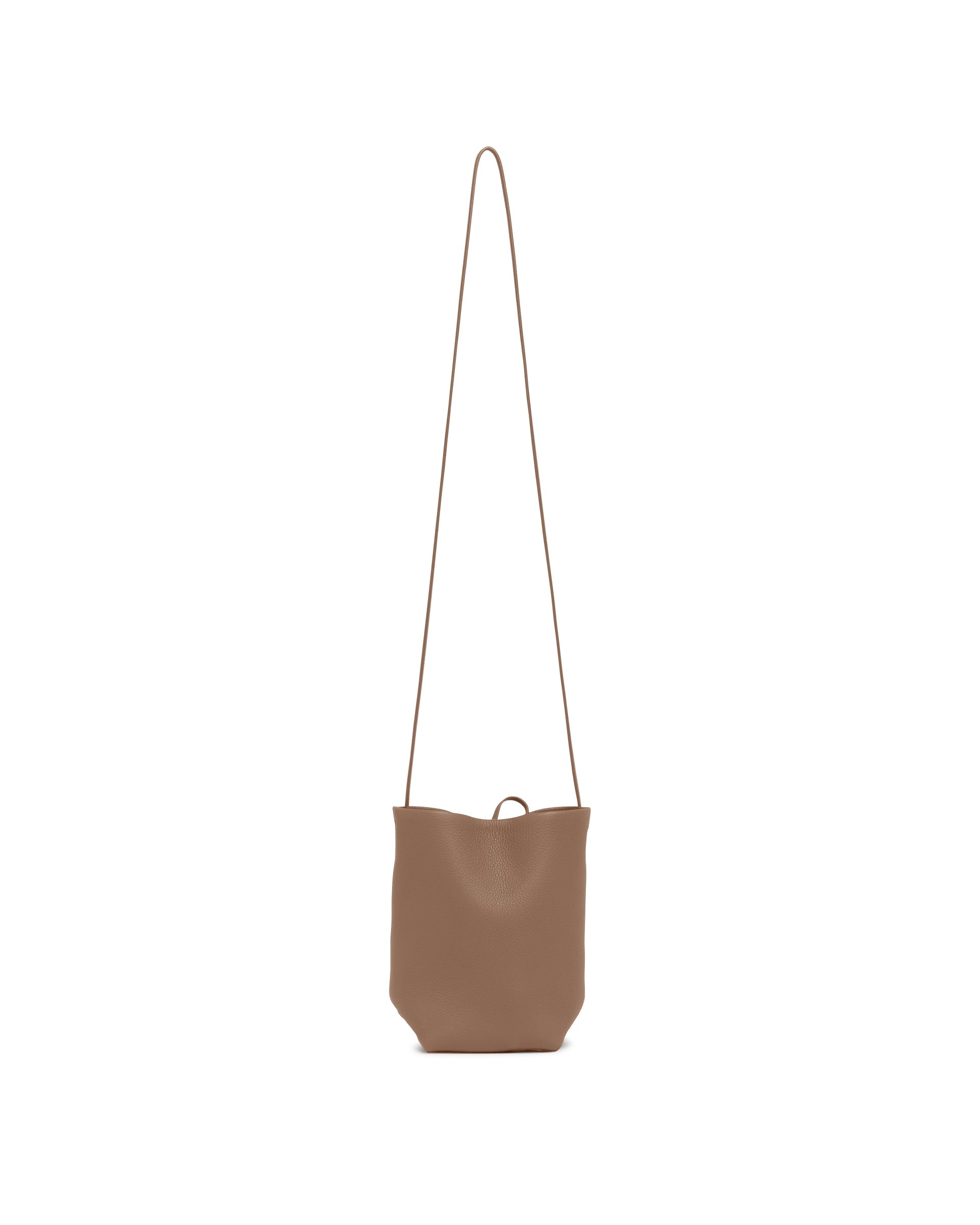 Brown Leather Shoulder Bag The row оригінал – Купити в Україні – боковий вид