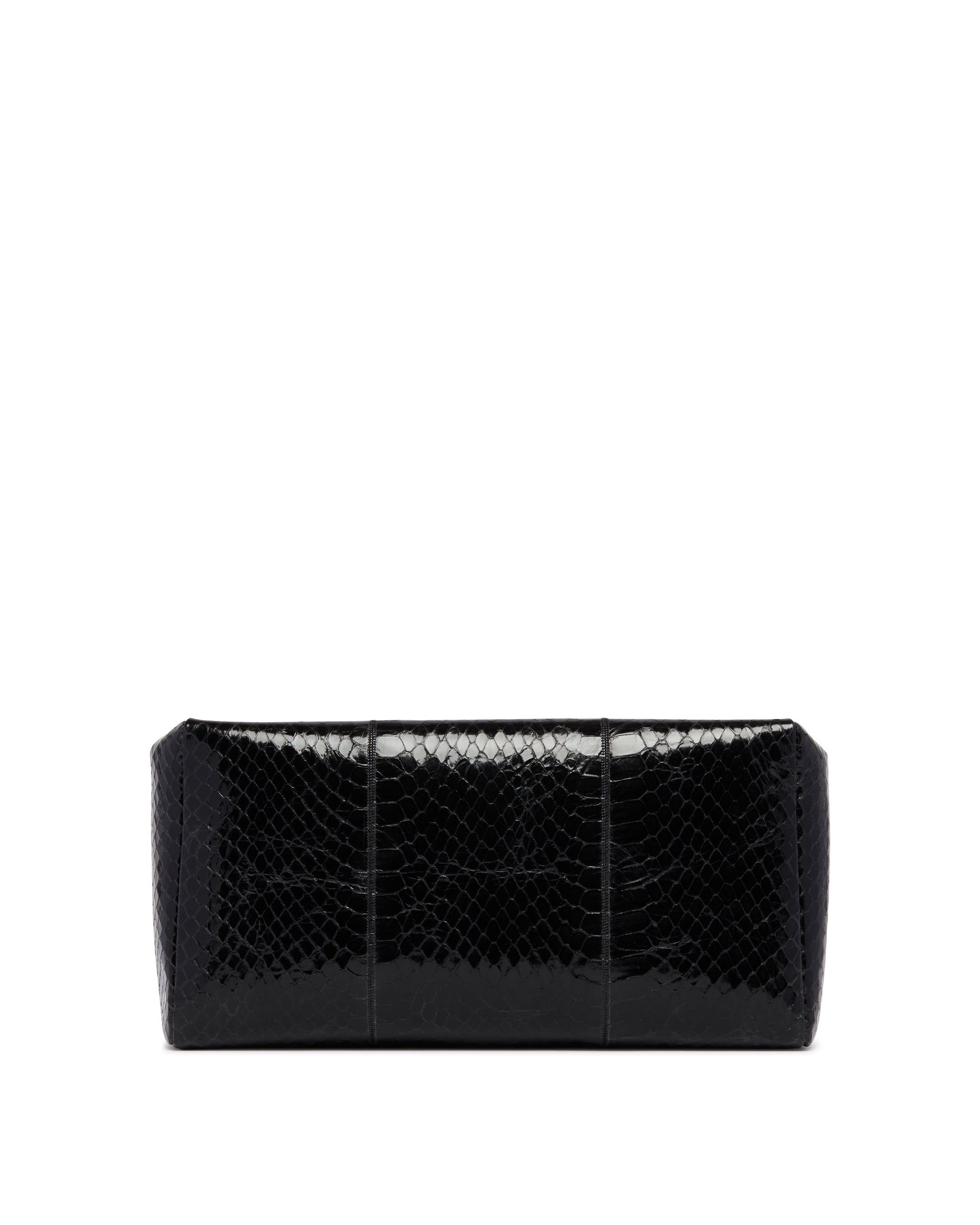 Black Compact Square Leather Clutch The row – Гарантія оригінальності – боковий вид