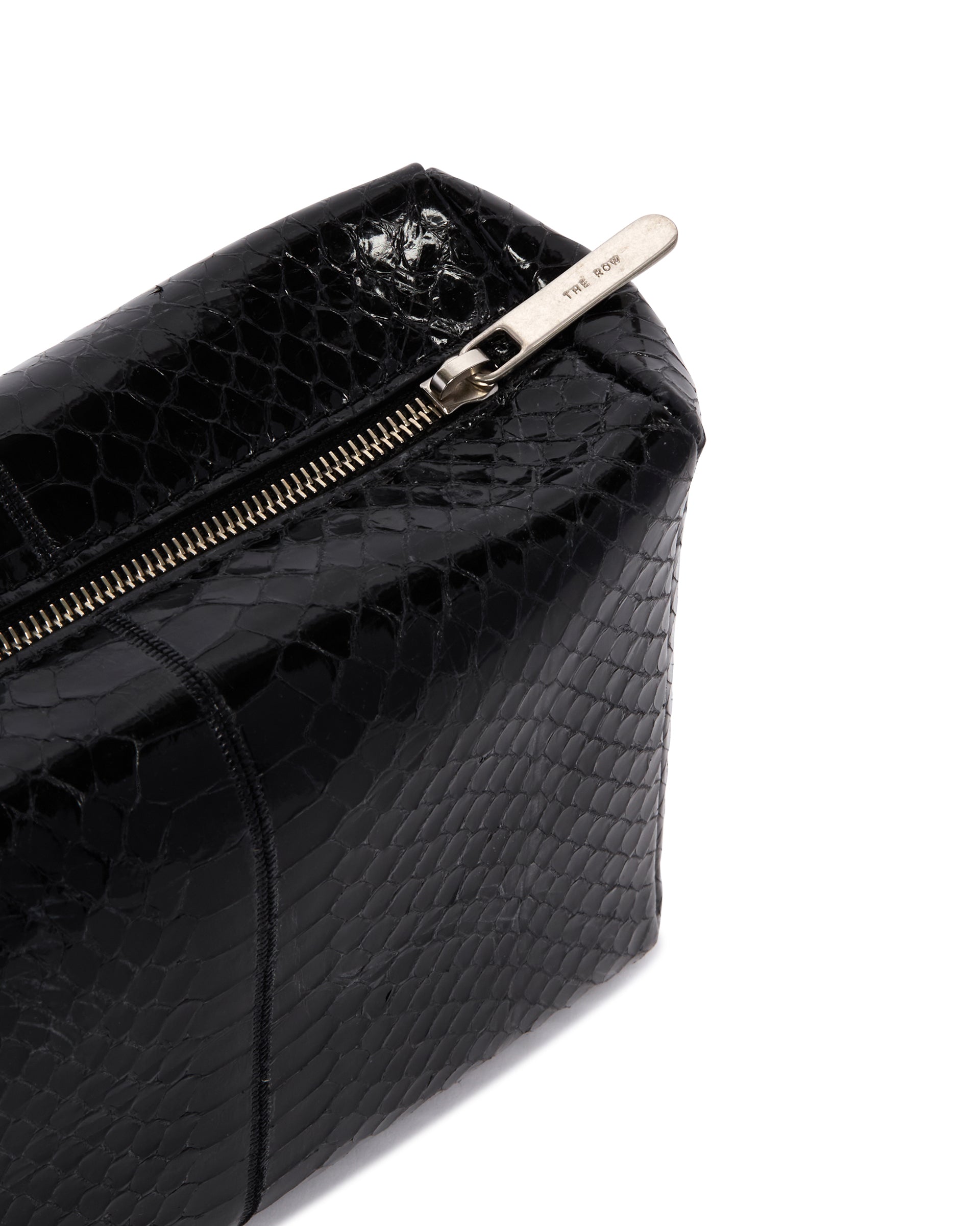 Black Compact Square Leather Clutch The row – Гарантія оригінальності – збільшений вид