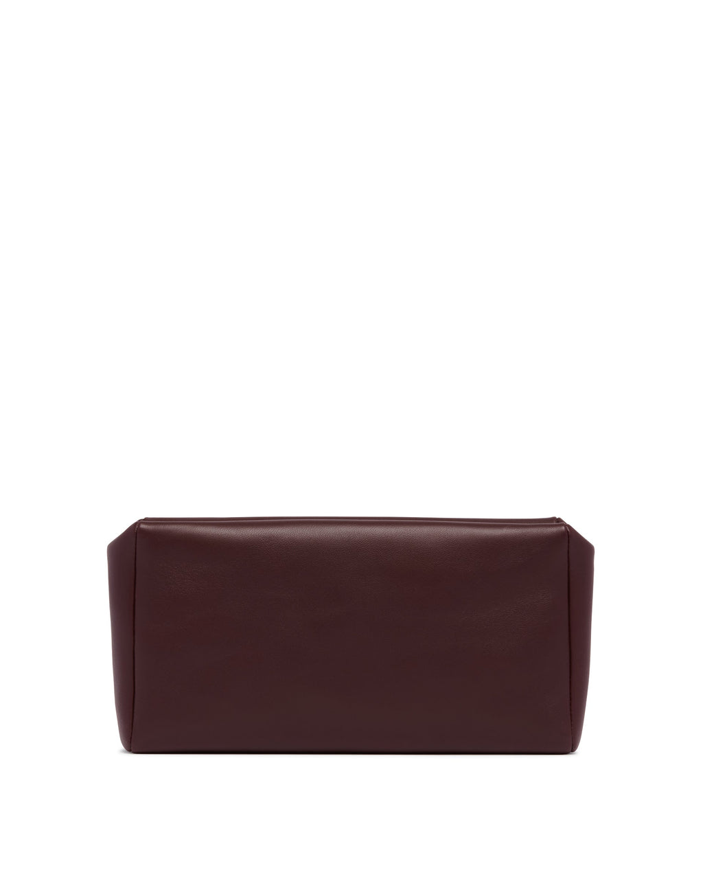 Оригінальна Burgundy Square Compact Leather Clutch The row – боковий вид