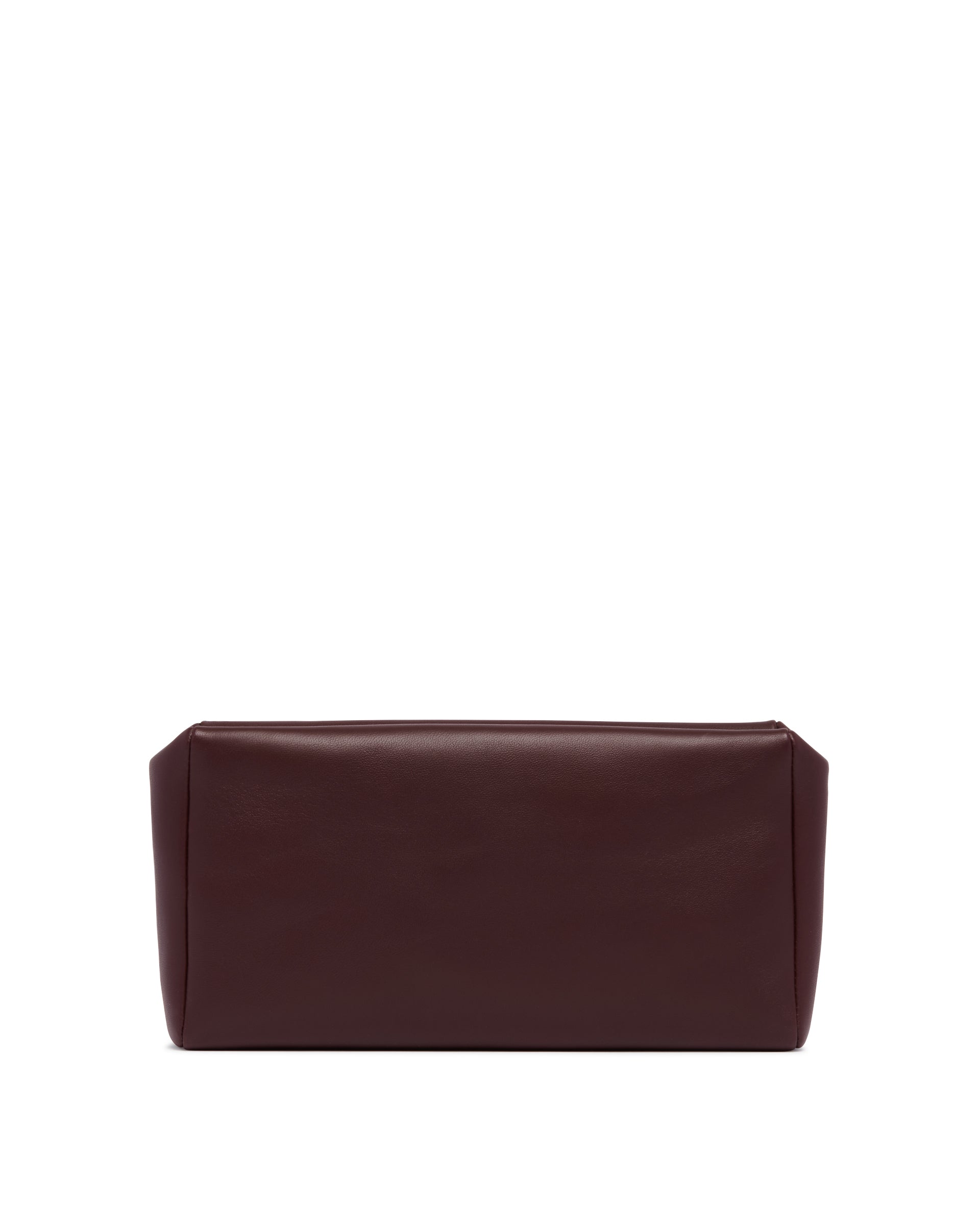 Оригінальна Burgundy Square Compact Leather Clutch The row – боковий вид