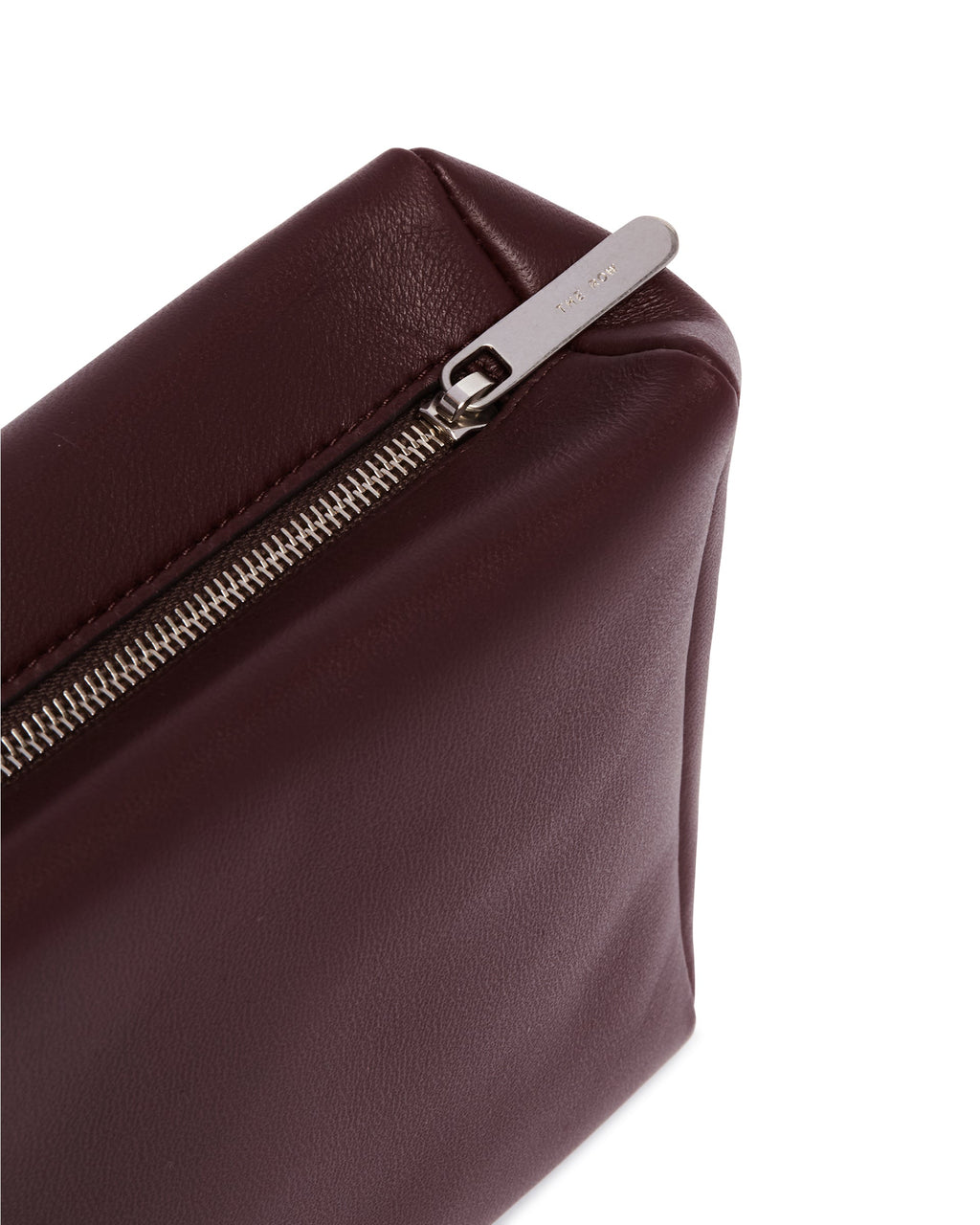 Оригінальна Burgundy Square Compact Leather Clutch The row – збільшений вид