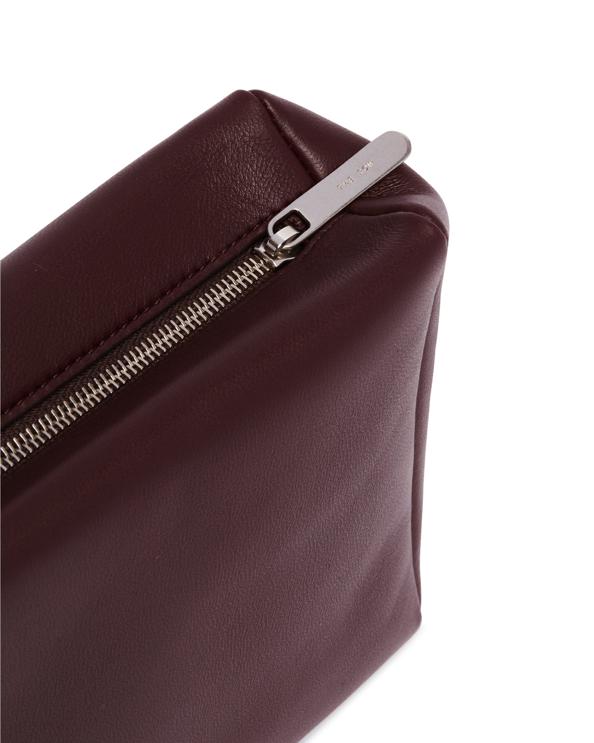 Оригінальна Burgundy Square Compact Leather Clutch The row – збільшений вид