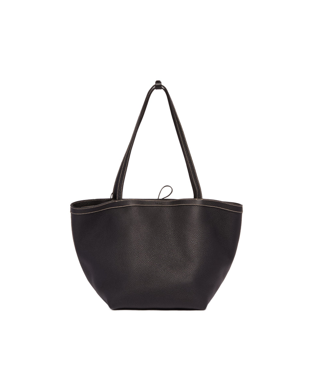 Black Park Tote Three Stitch Leather Bag The row – Гарантія оригінальності – вид ззаду
