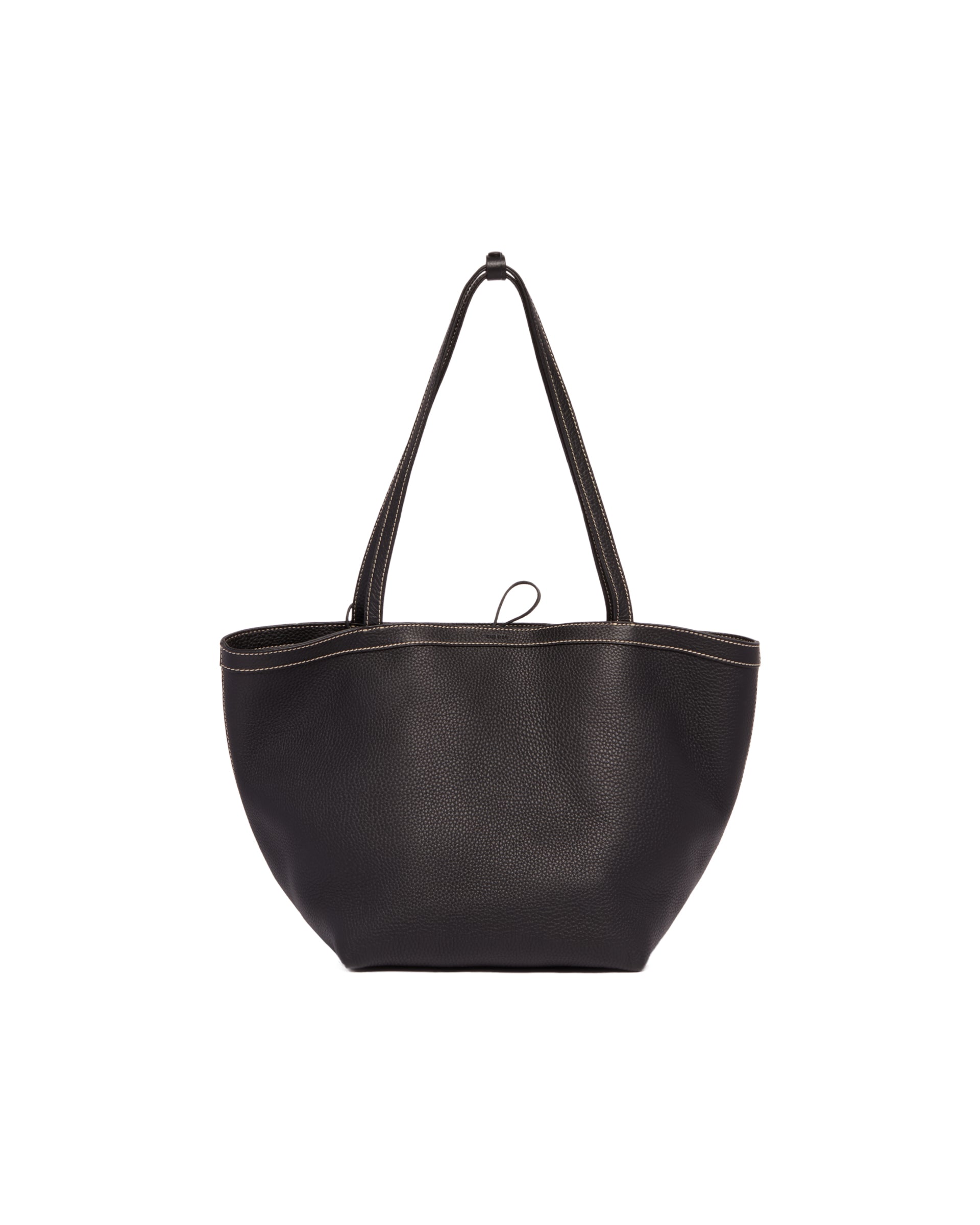 Black Park Tote Three Stitch Leather Bag The row – Гарантія оригінальності – вид ззаду