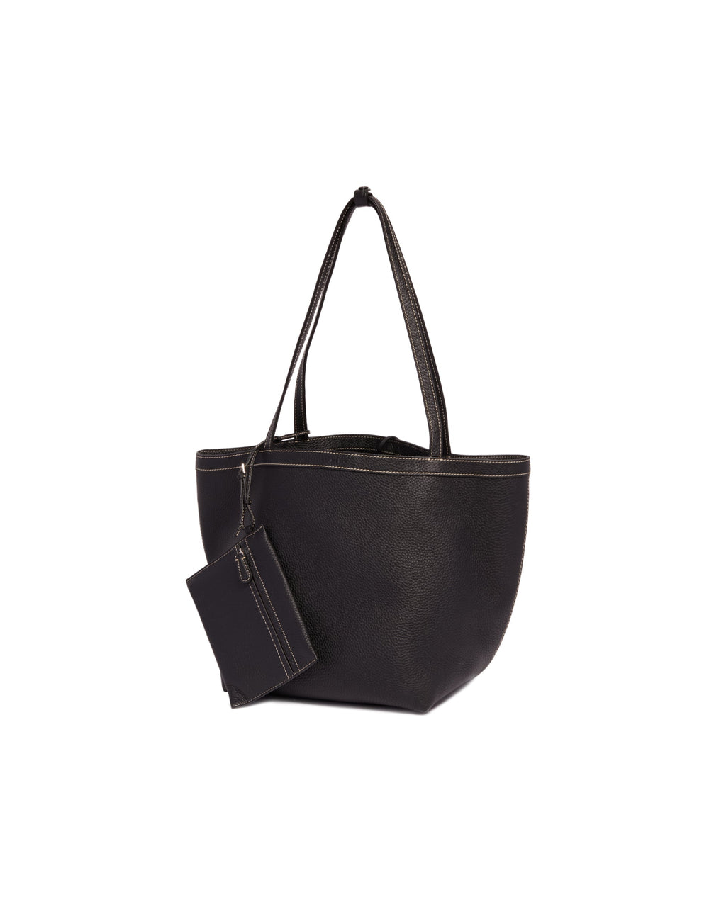 Black Park Tote Three Stitch Leather Bag The row – Гарантія оригінальності – збільшений вид