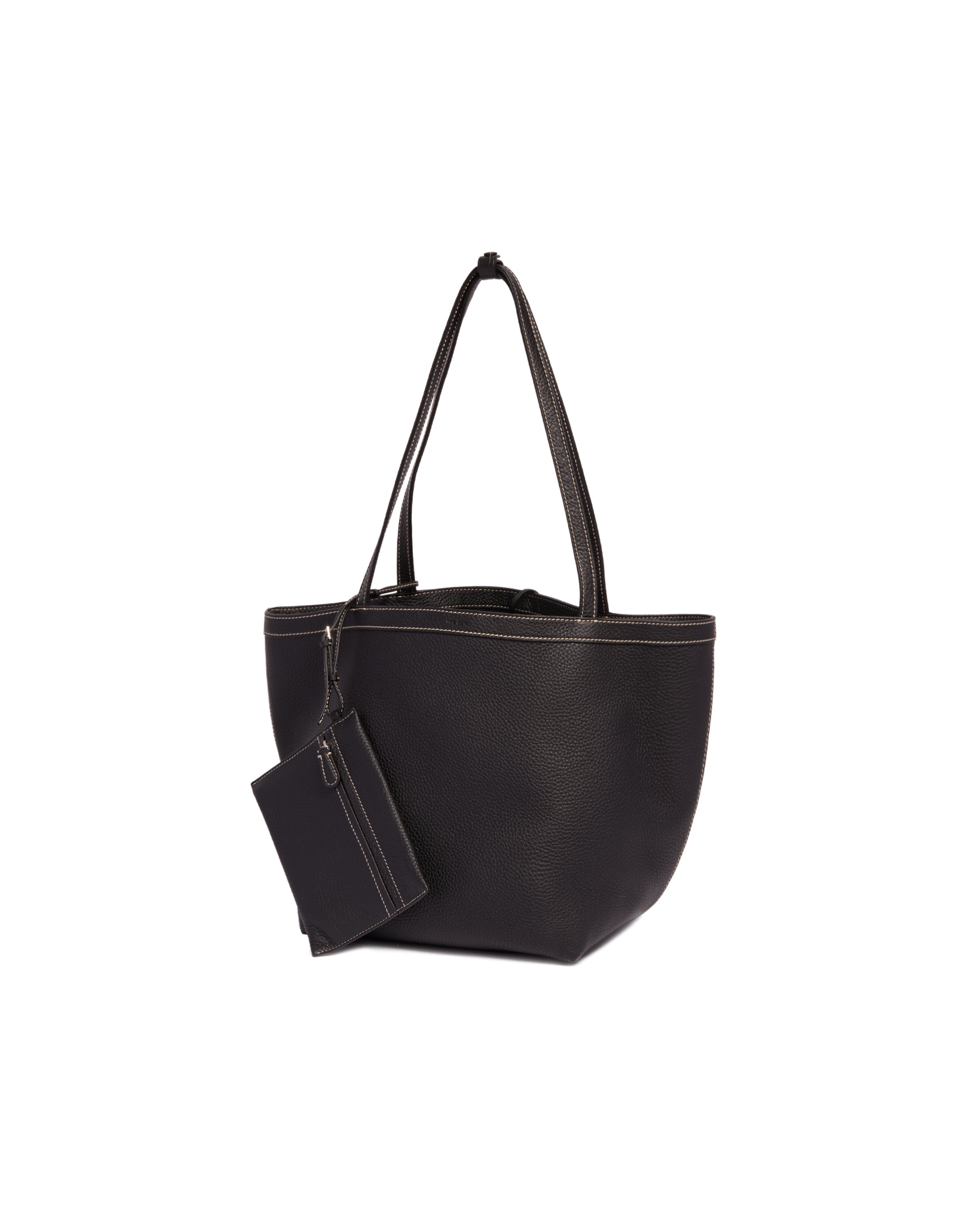 Black Park Tote Three Stitch Leather Bag The row – Гарантія оригінальності – збільшений вид