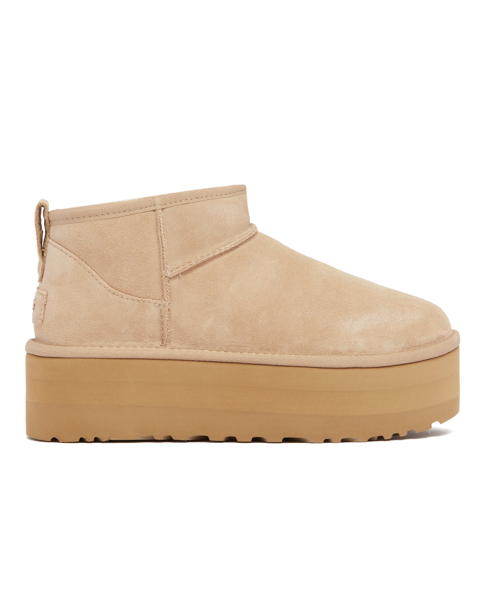 Оригінальна Beige Classic Ultra Mini Platform Boots Ugg – вид ззаду