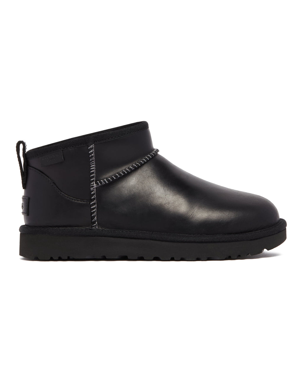 Оригінальна Black Classic Ultra Mini Leather Regenerate Boots Ugg – вид ззаду