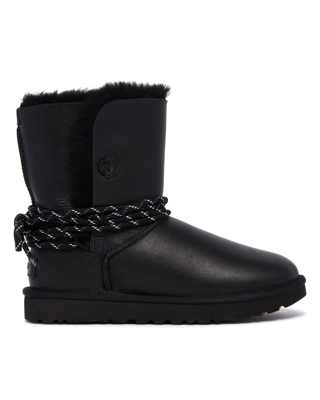Black Classic Bailey Tie Leather Boots Ugg оригінал – Купити в Україні – вид ззаду