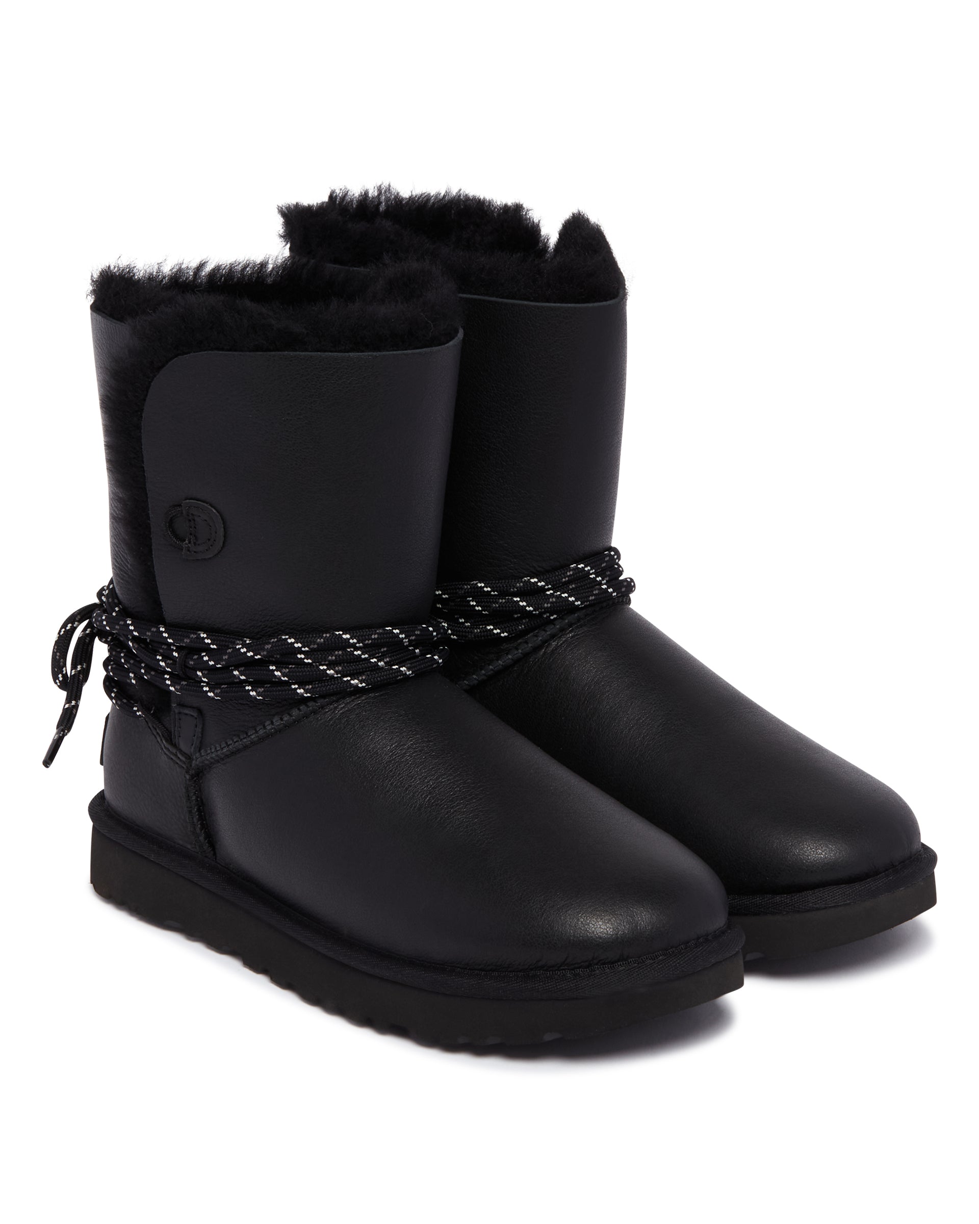 Black Classic Bailey Tie Leather Boots Ugg оригінал – Купити в Україні – детальний вид