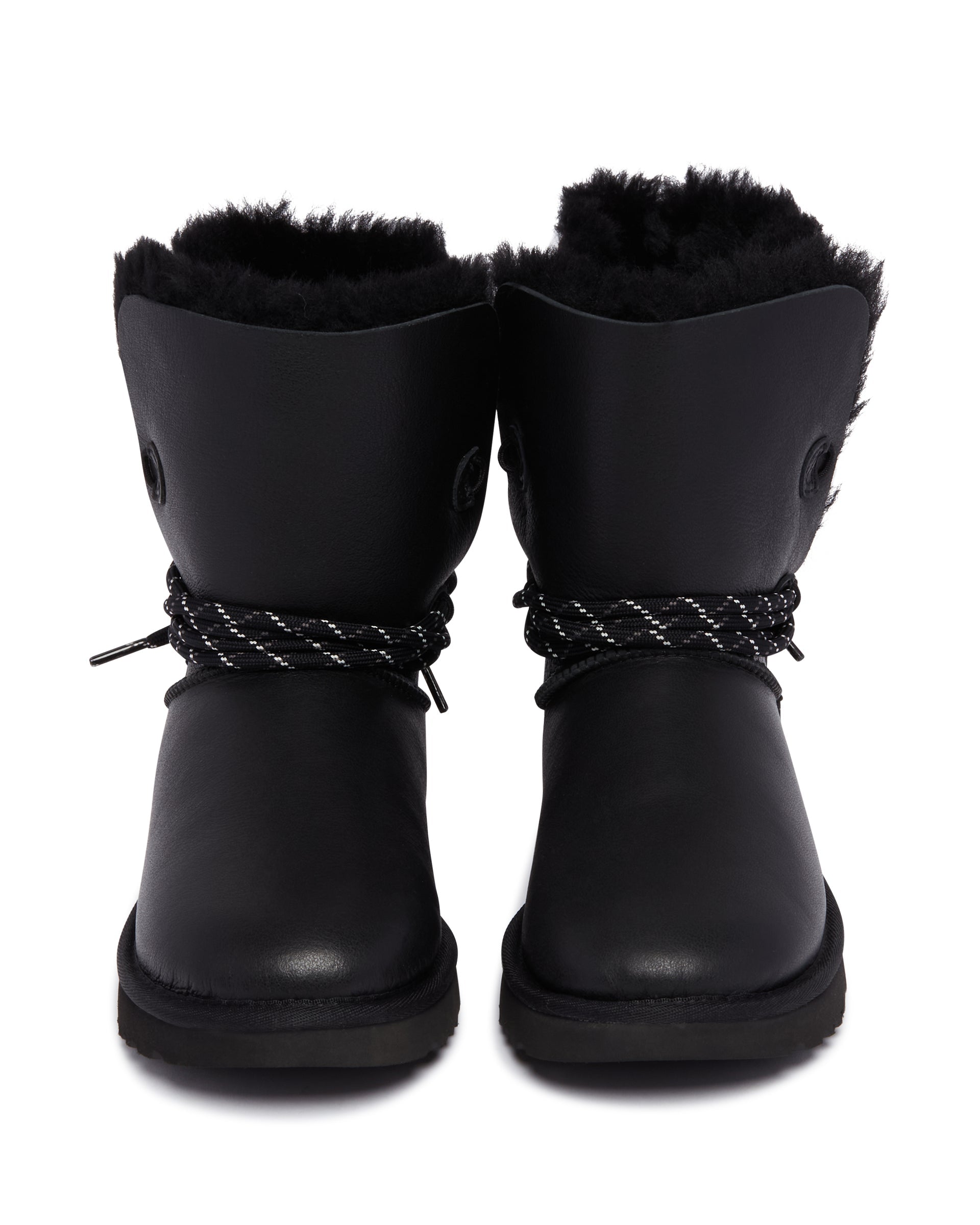 Black Classic Bailey Tie Leather Boots Ugg оригінал – Купити в Україні – збільшений вид