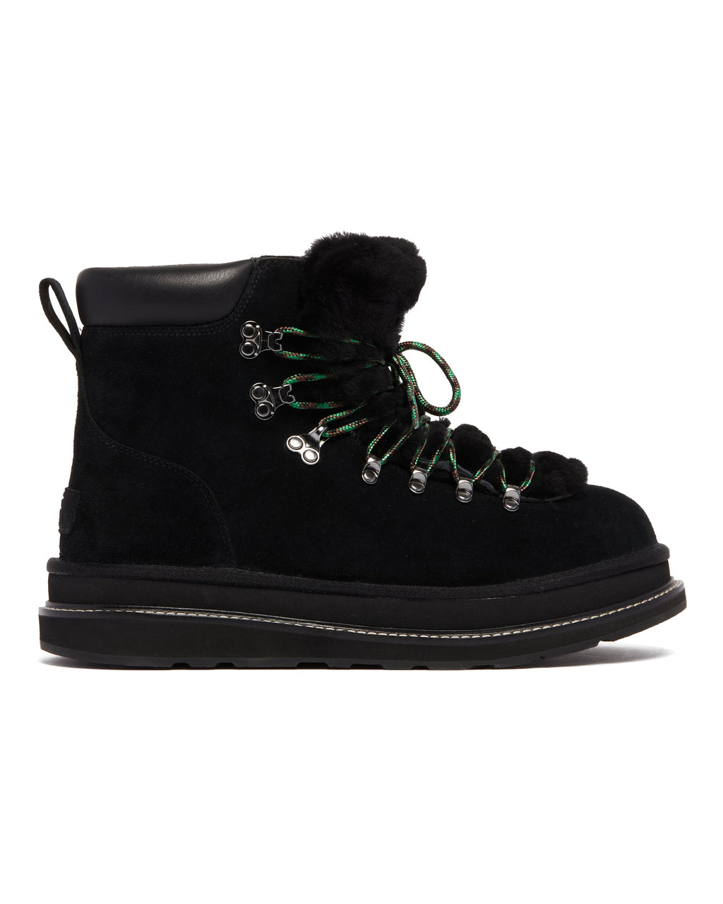 Оригінальна X Sacai Black Leather Hiker Boots Ugg – вид ззаду