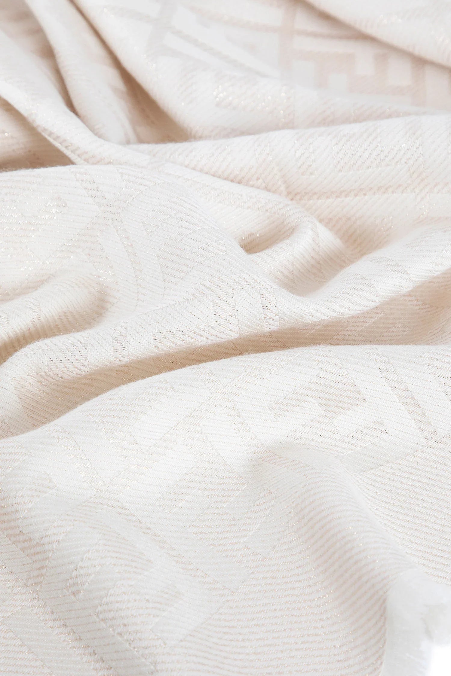 Оригінальна Ff Wool And Metallic Yarn Shawl Fendi – вид ззаду