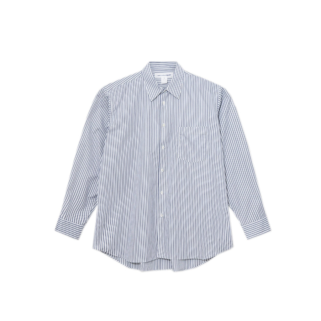 Mens Yarn Dyed Cotton Stripe Shirt Comme des garcons – Гарантія оригінальності – боковий вид