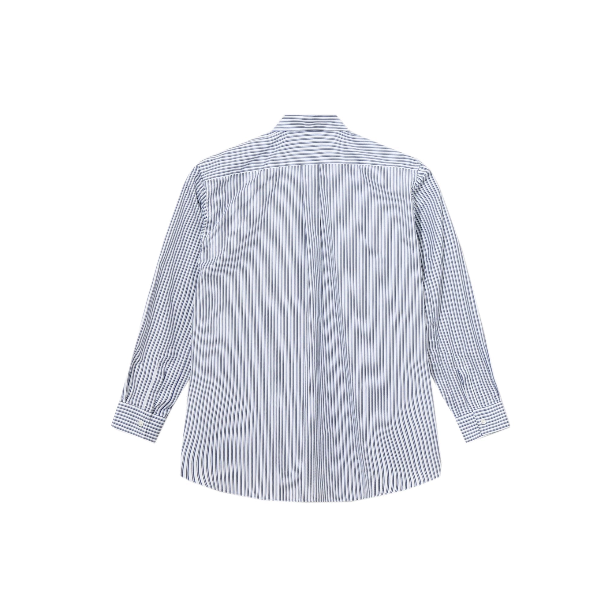 Mens Yarn Dyed Cotton Stripe Shirt Comme des garcons – Гарантія оригінальності – вид ззаду