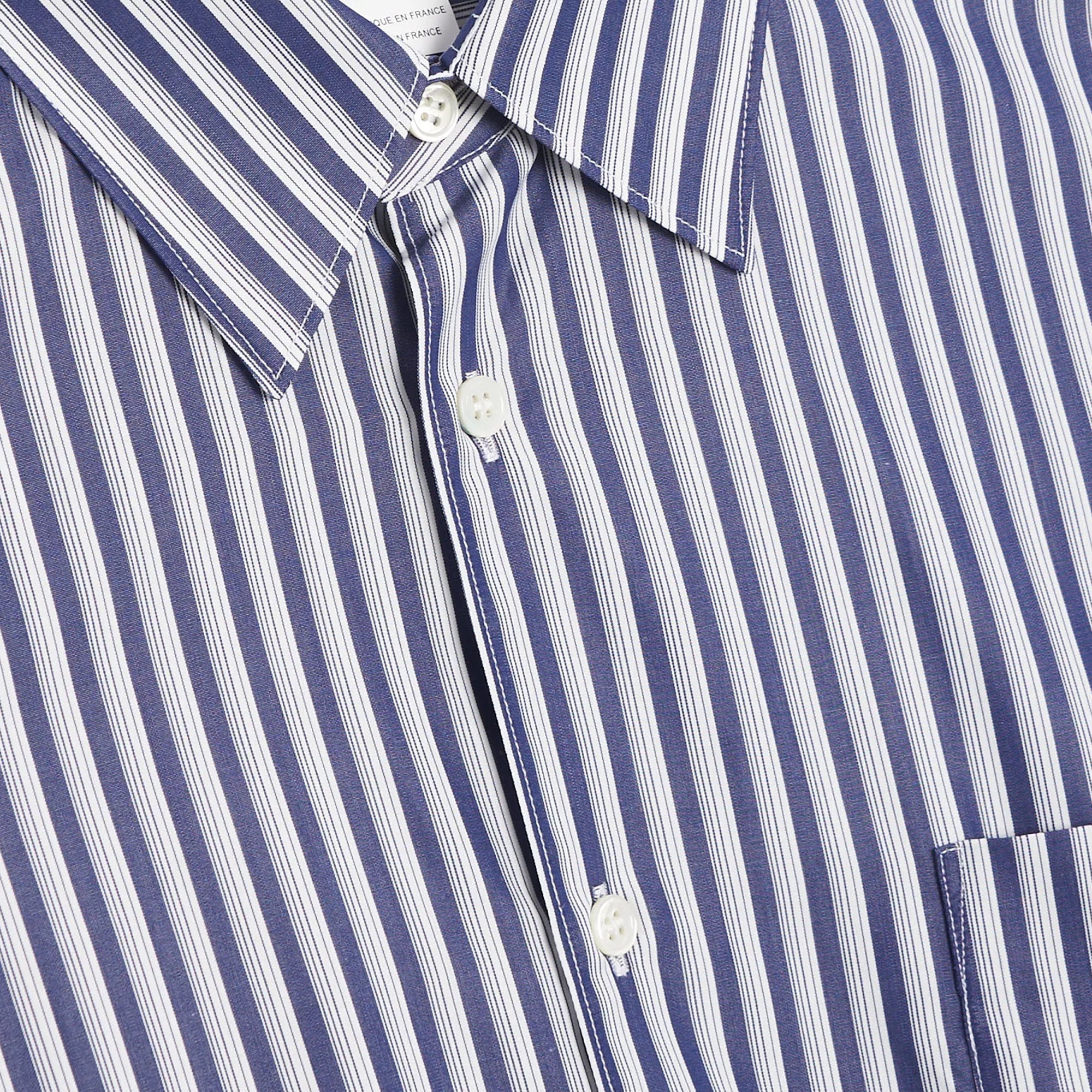 Mens Yarn Dyed Cotton Stripe Shirt Comme des garcons – Гарантія оригінальності – збільшений вид