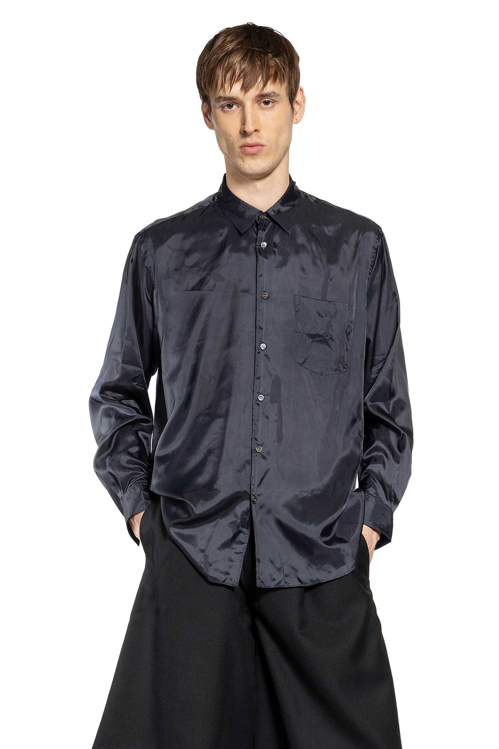 Оригінальна Pocket Shirt In Satin Comme des garcons – боковий вид