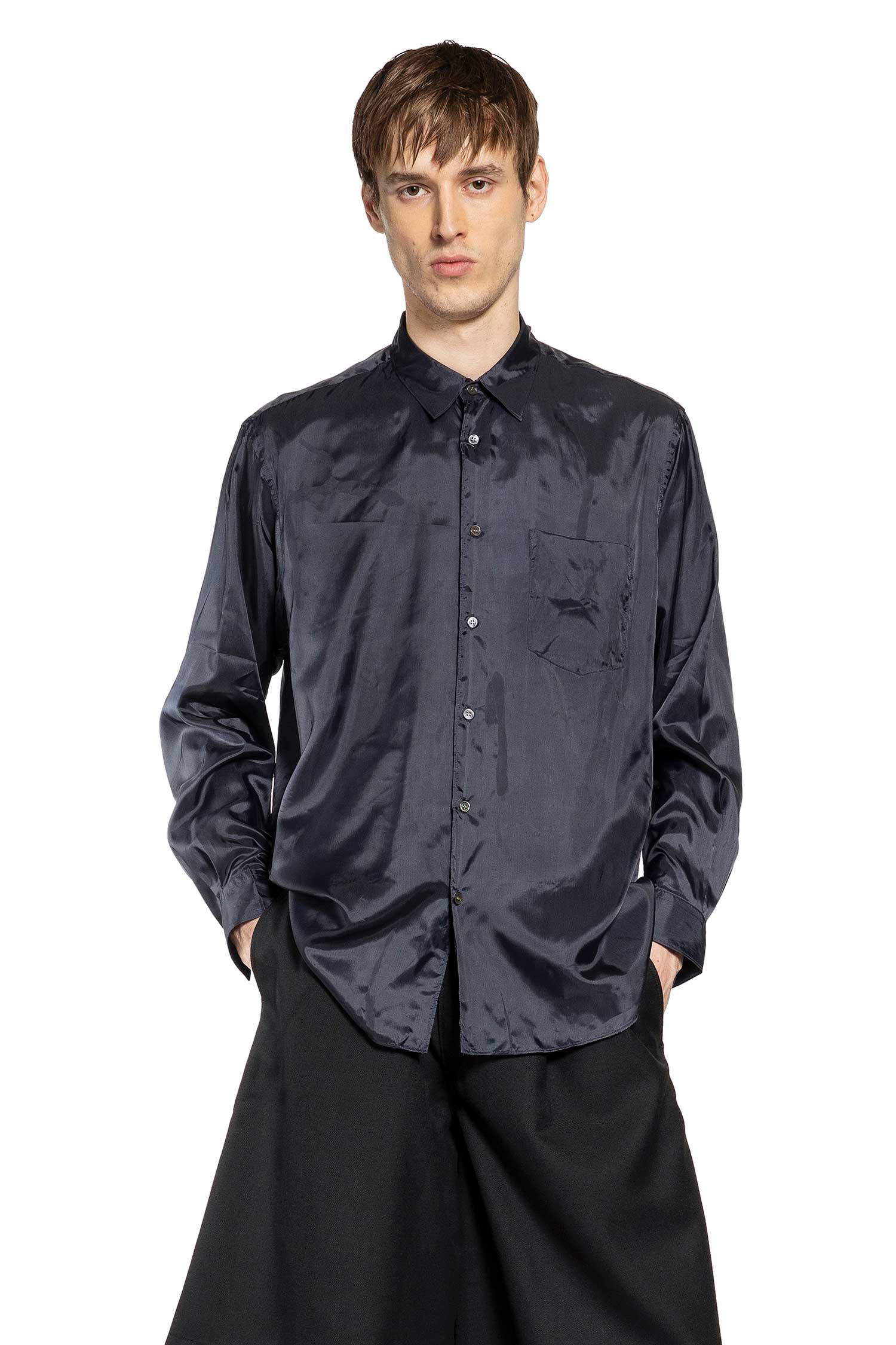 Оригінальна Pocket Shirt In Satin Comme des garcons – боковий вид