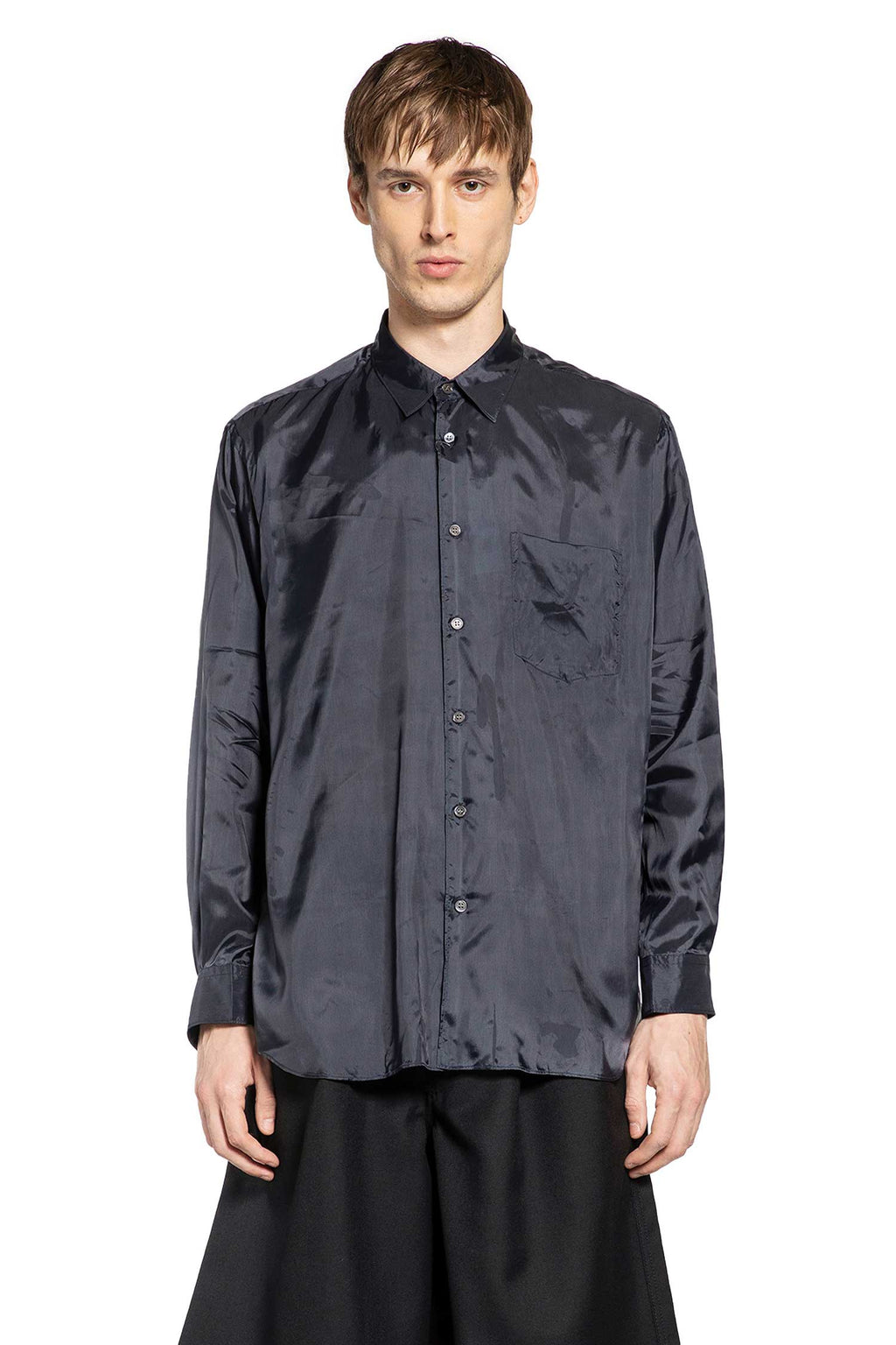 Оригінальна Pocket Shirt In Satin Comme des garcons – вид ззаду
