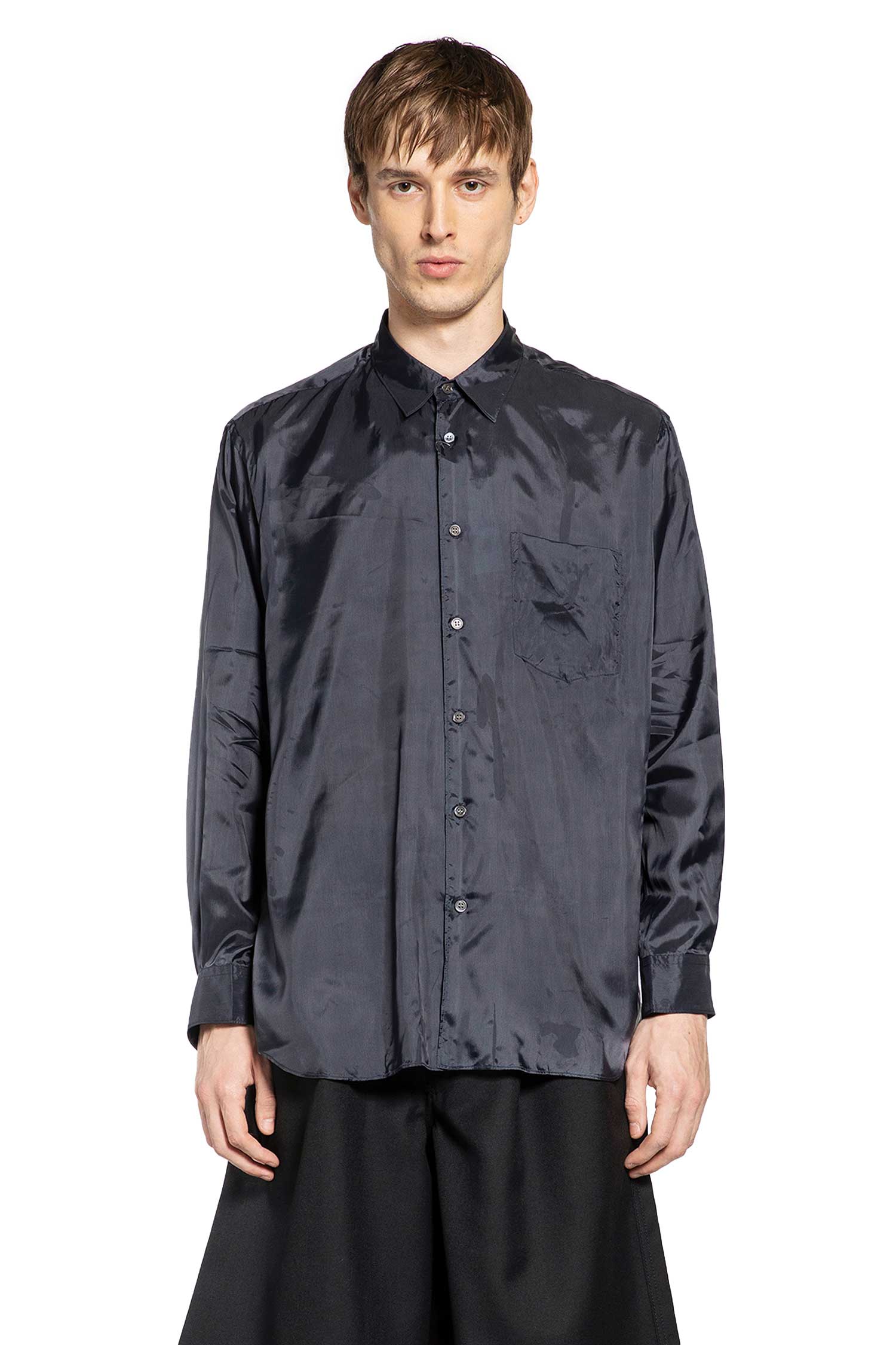 Оригінальна Pocket Shirt In Satin Comme des garcons – вид ззаду