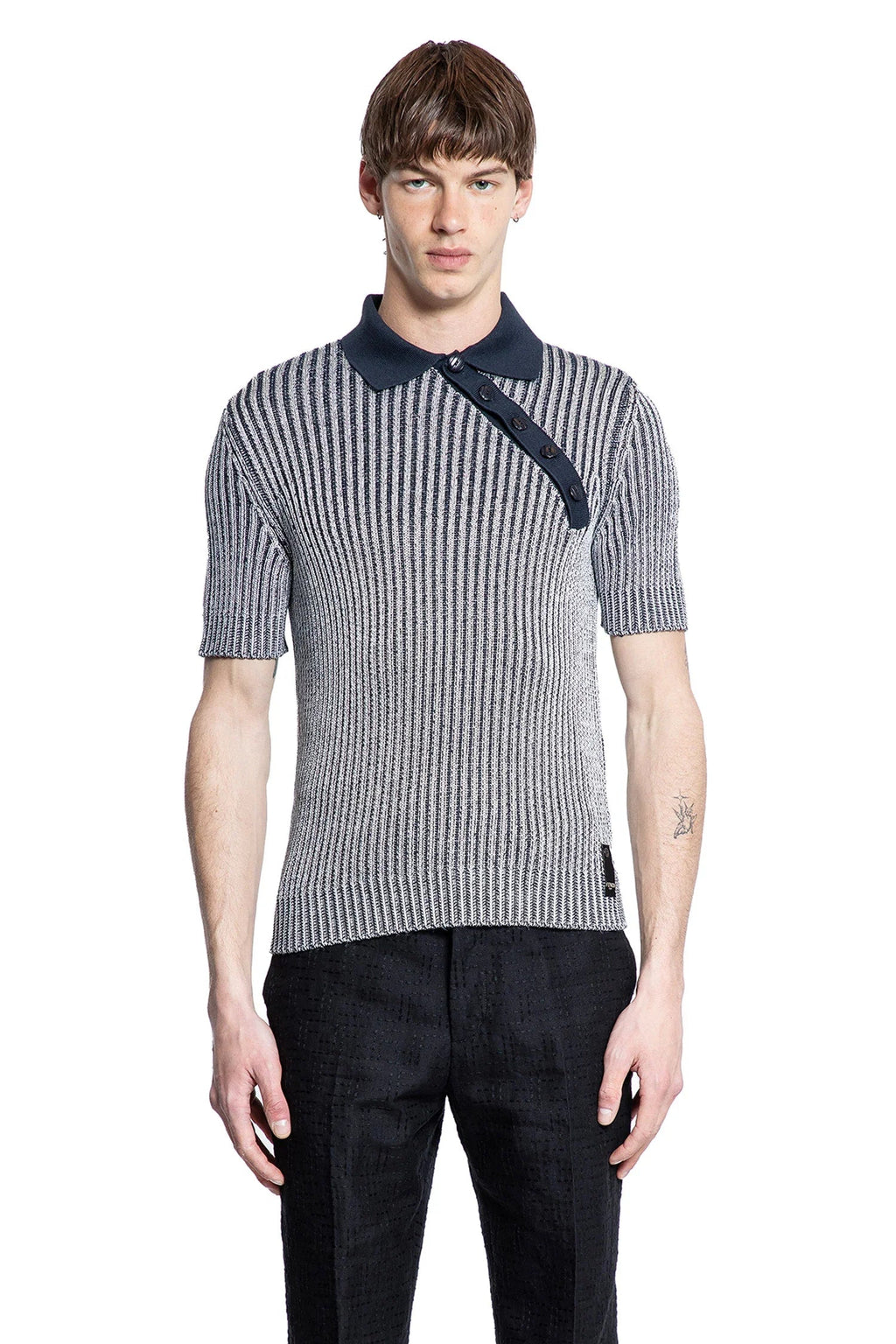 Cotton And Viscose Polo Shirt Fendi – Гарантія оригінальності – вид ззаду